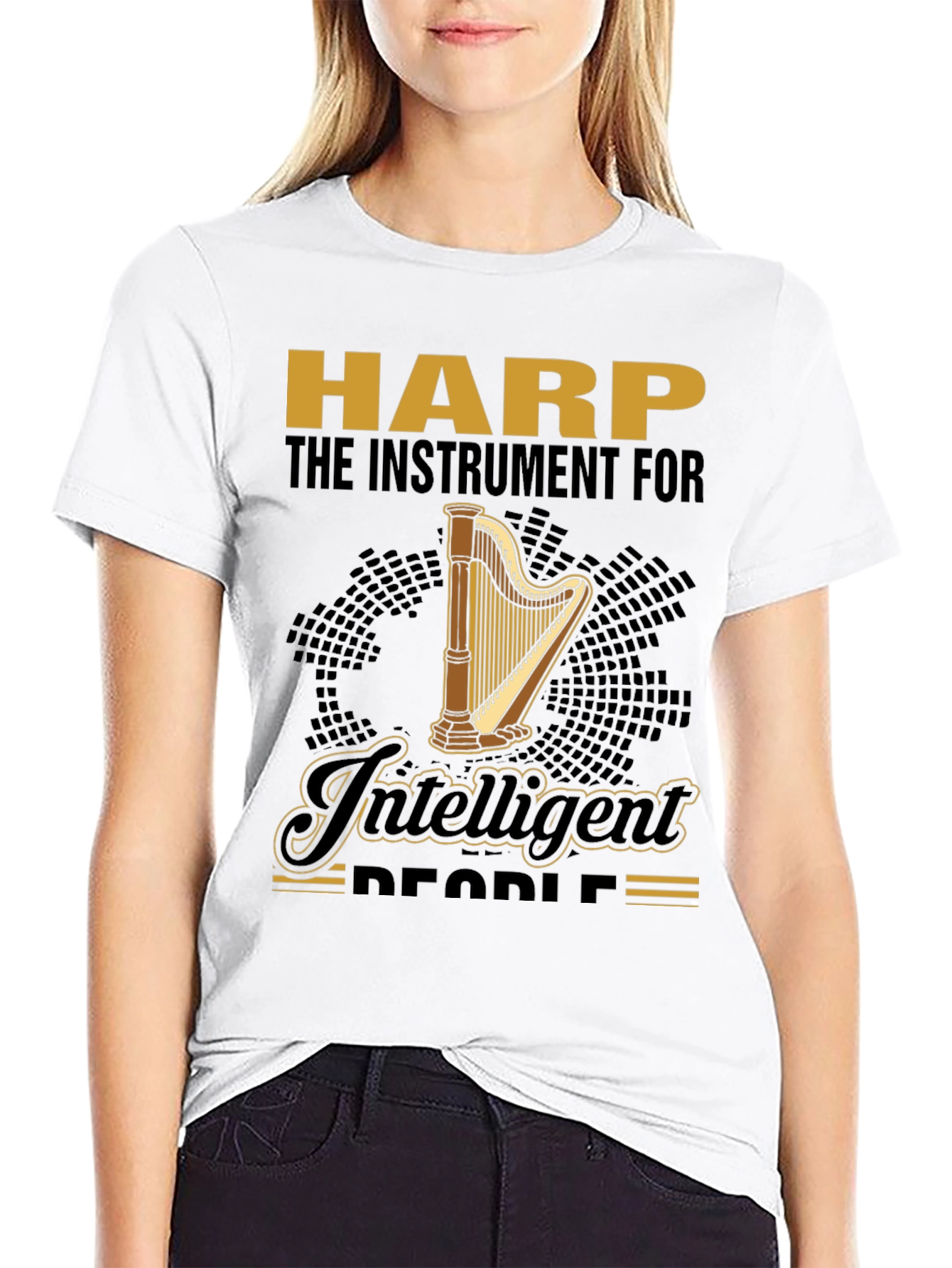 Intelligent People Harp Graphic Tee