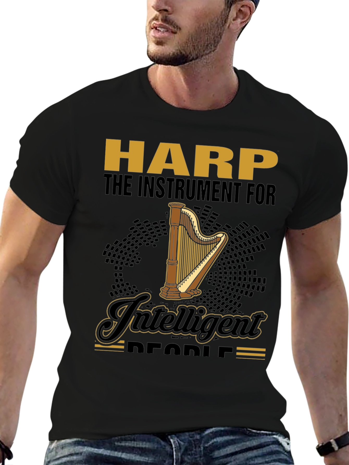 Intelligent People Harp Graphic Tee