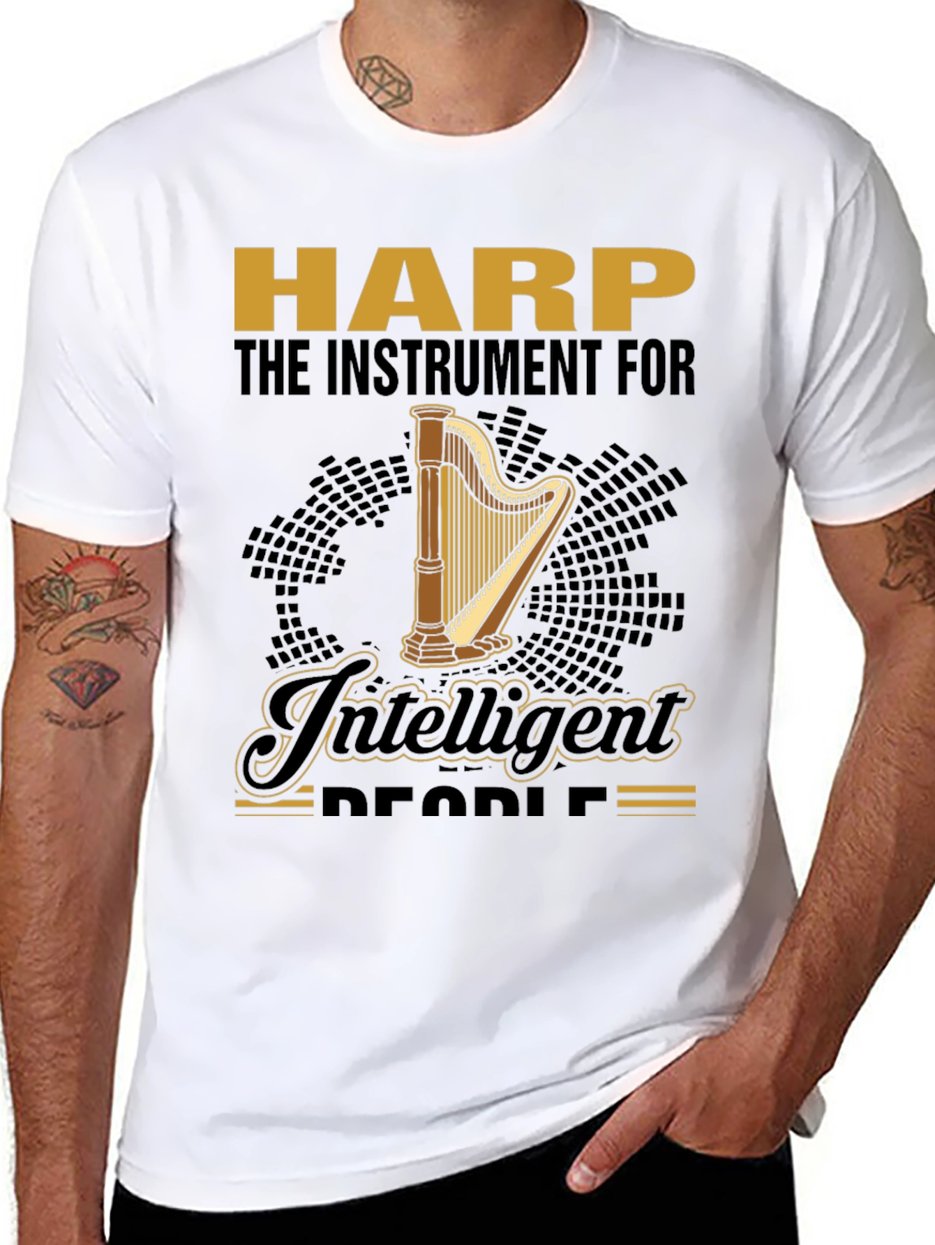 Intelligent People Harp Graphic Tee