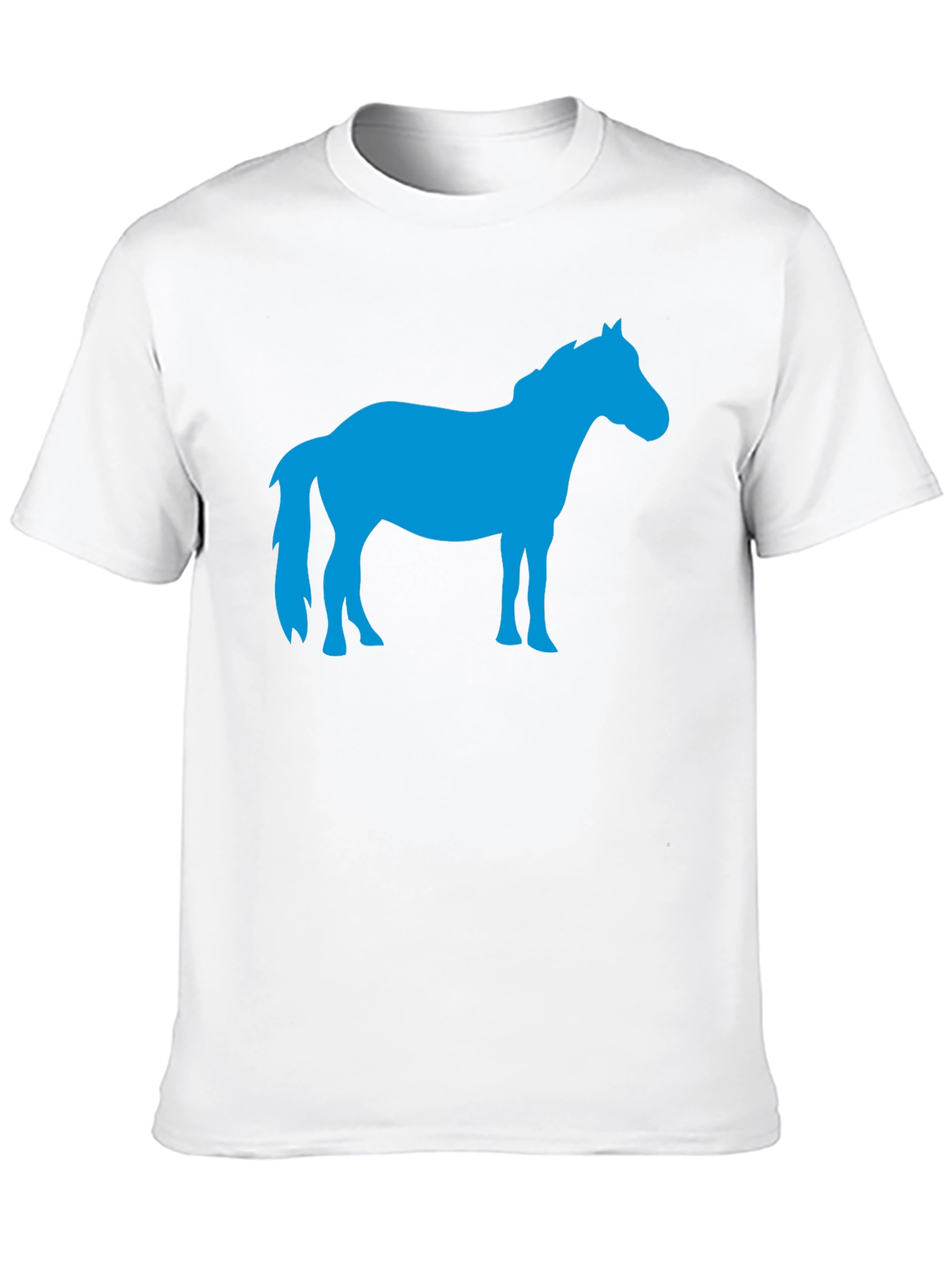 Blue Horse Silhouette Black Graphic Tee