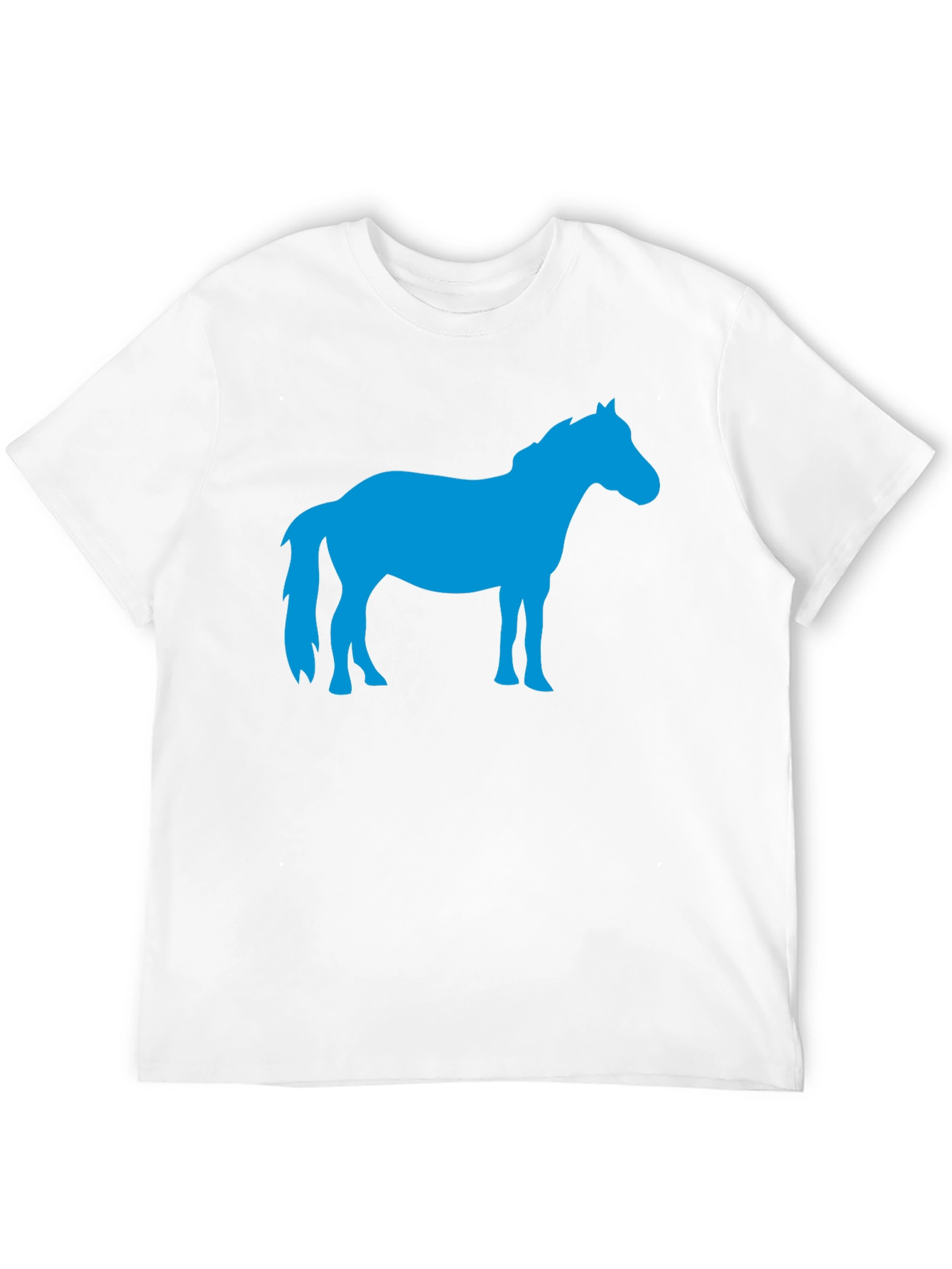 Blue Horse Silhouette Black Graphic Tee