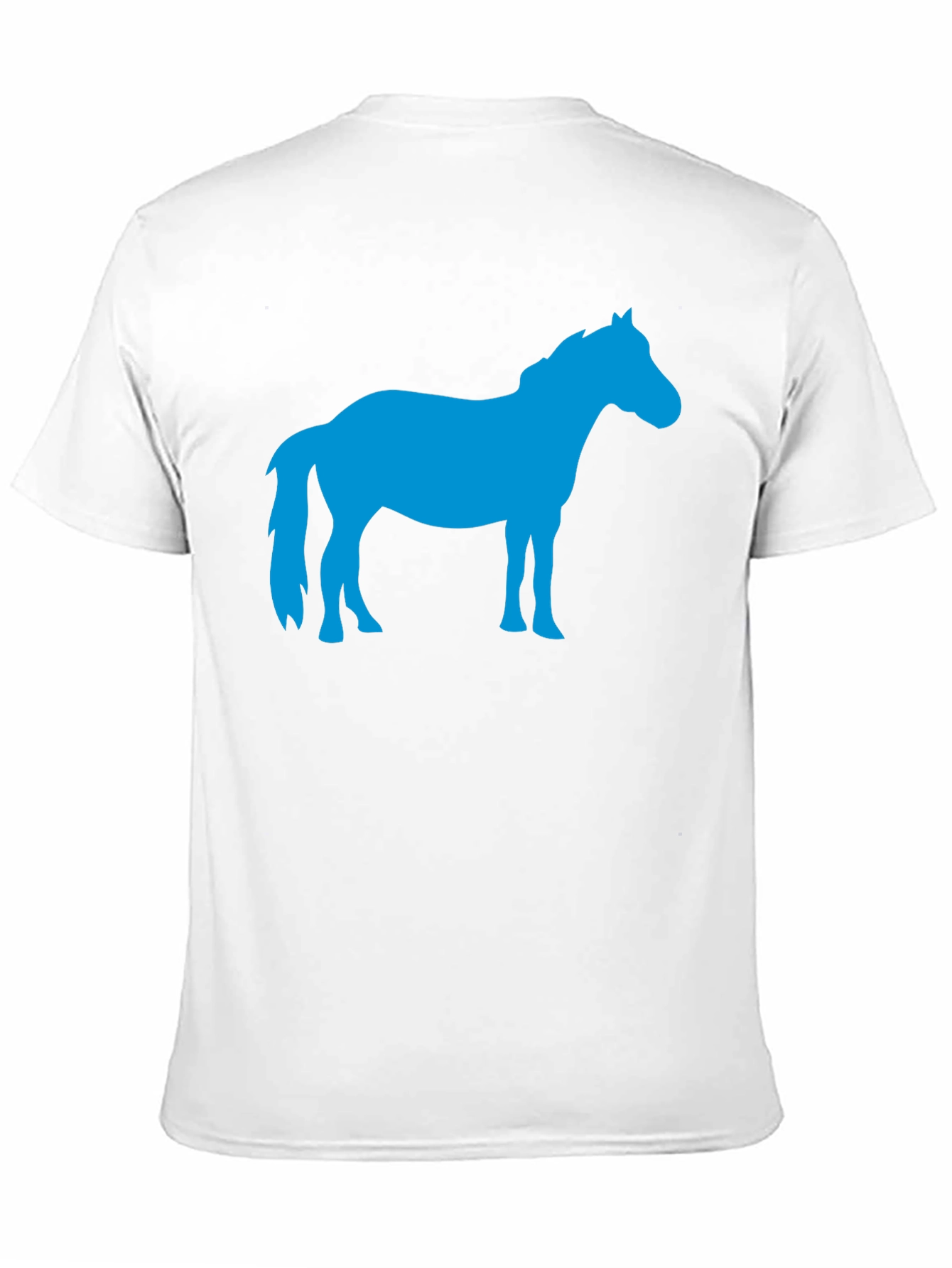 Blue Horse Silhouette Black Graphic Tee