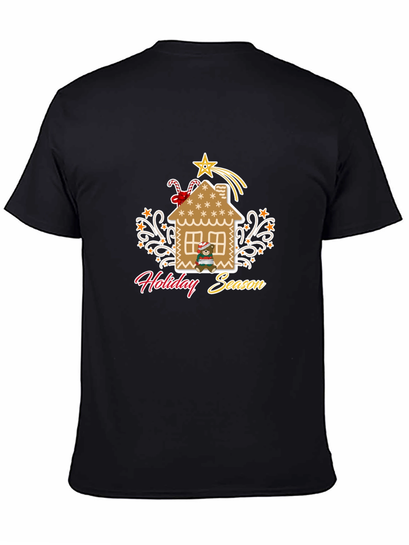 Holiday Season Gingerbread House Graphic Tee