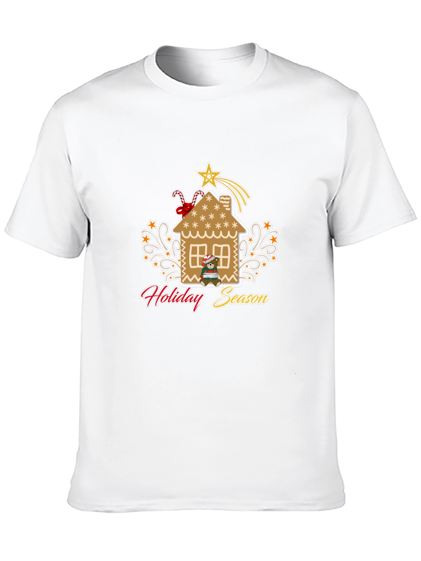 Holiday Season Gingerbread House Graphic Tee