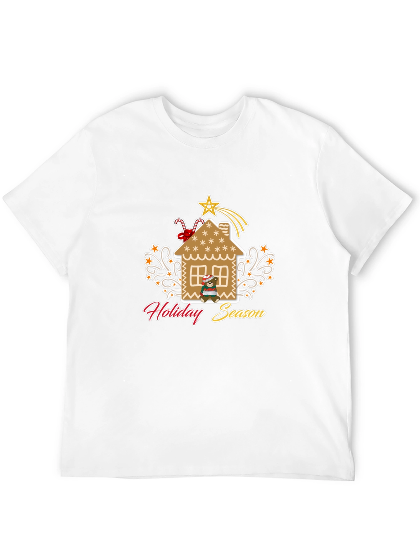 Holiday Season Gingerbread House Graphic Tee