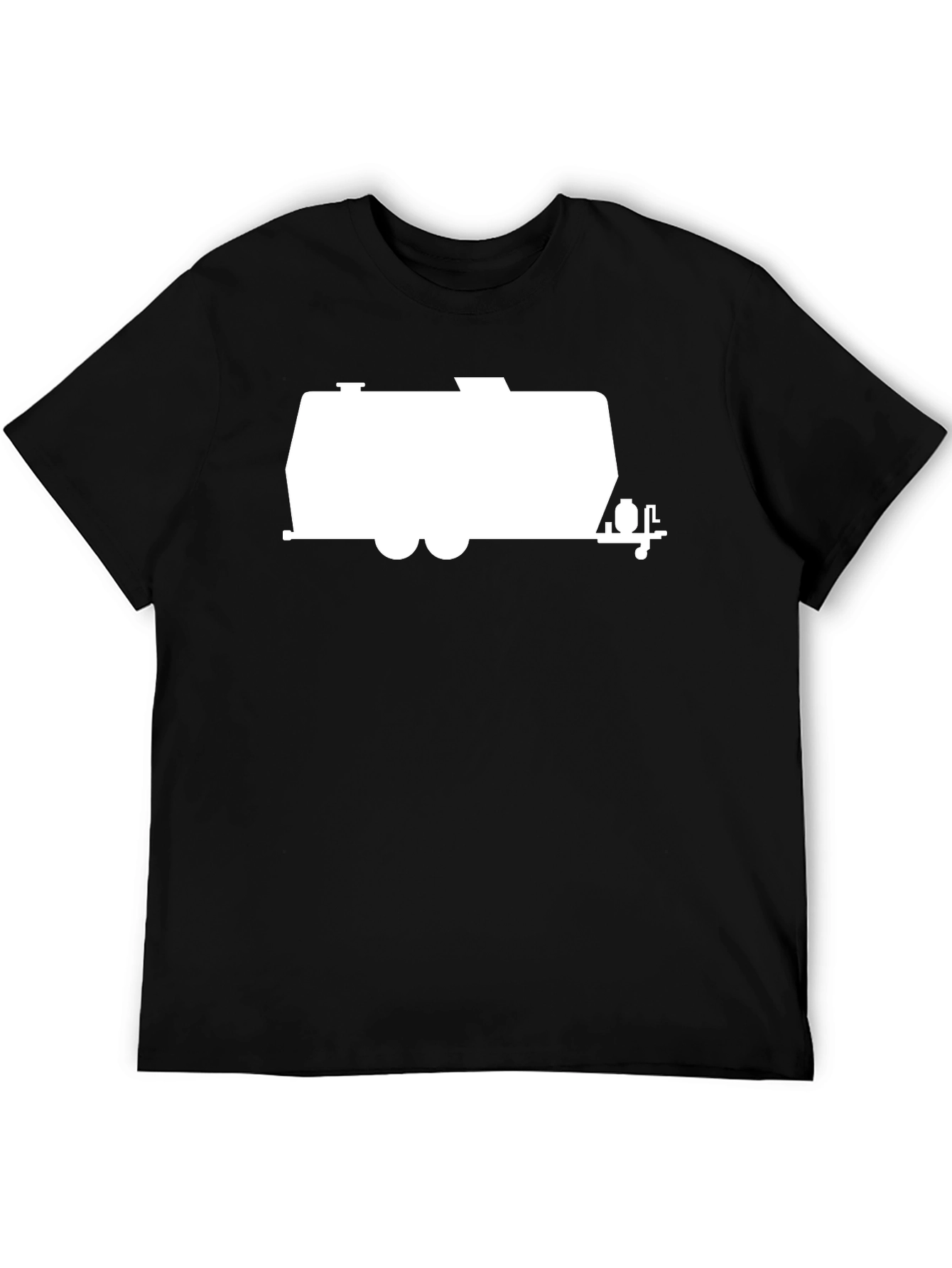 Retro Camper Graphic T-Shirt - Black Cotton Tee