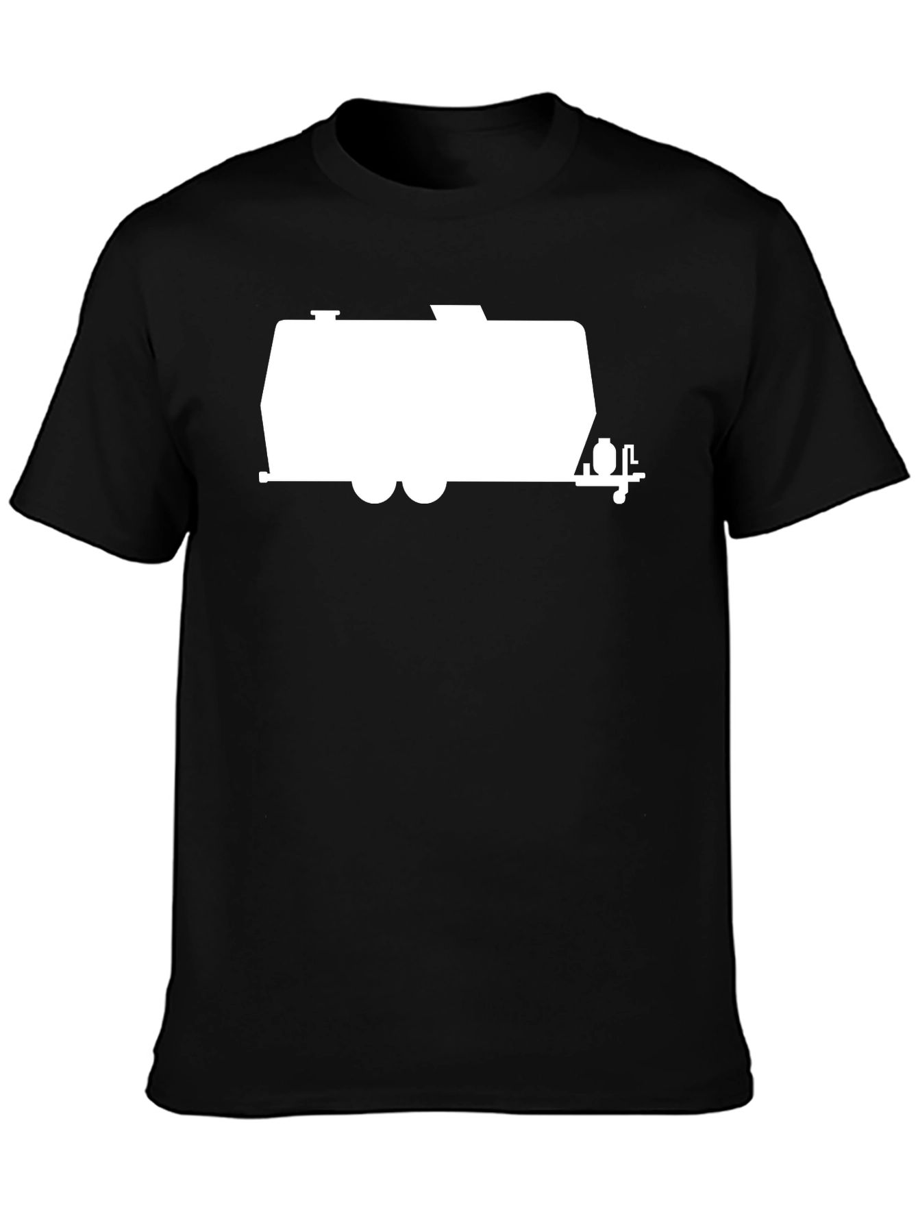Retro Camper Graphic T-Shirt - Black Cotton Tee