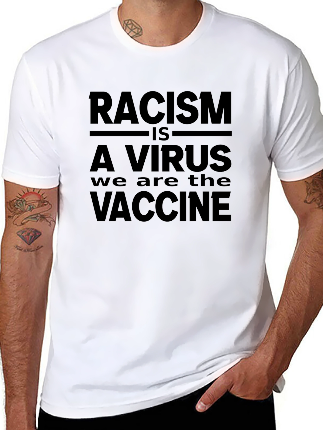 Racism is a Virus T-Shirt - Vaccine Design