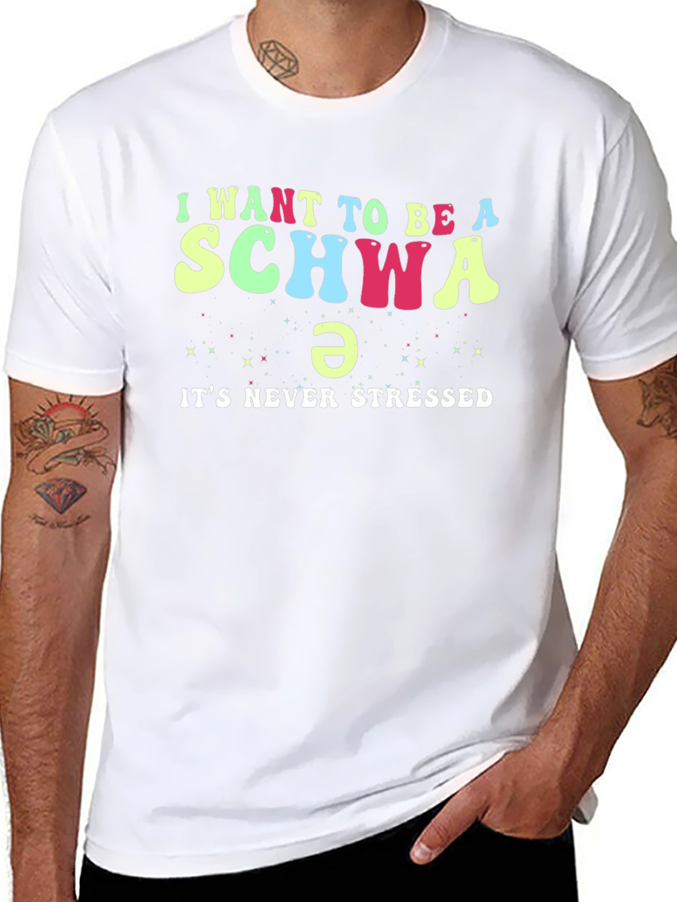I Want to Be a Schwa Funny Linguistics T-Shirt