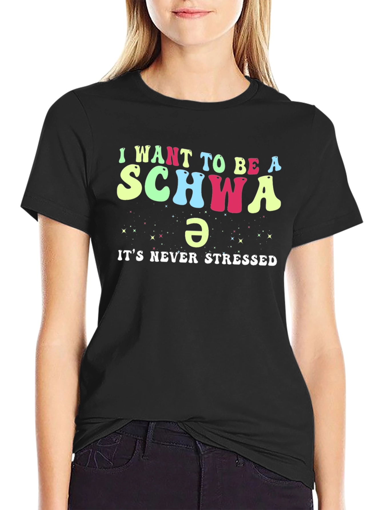 I Want to Be a Schwa Funny Linguistics T-Shirt