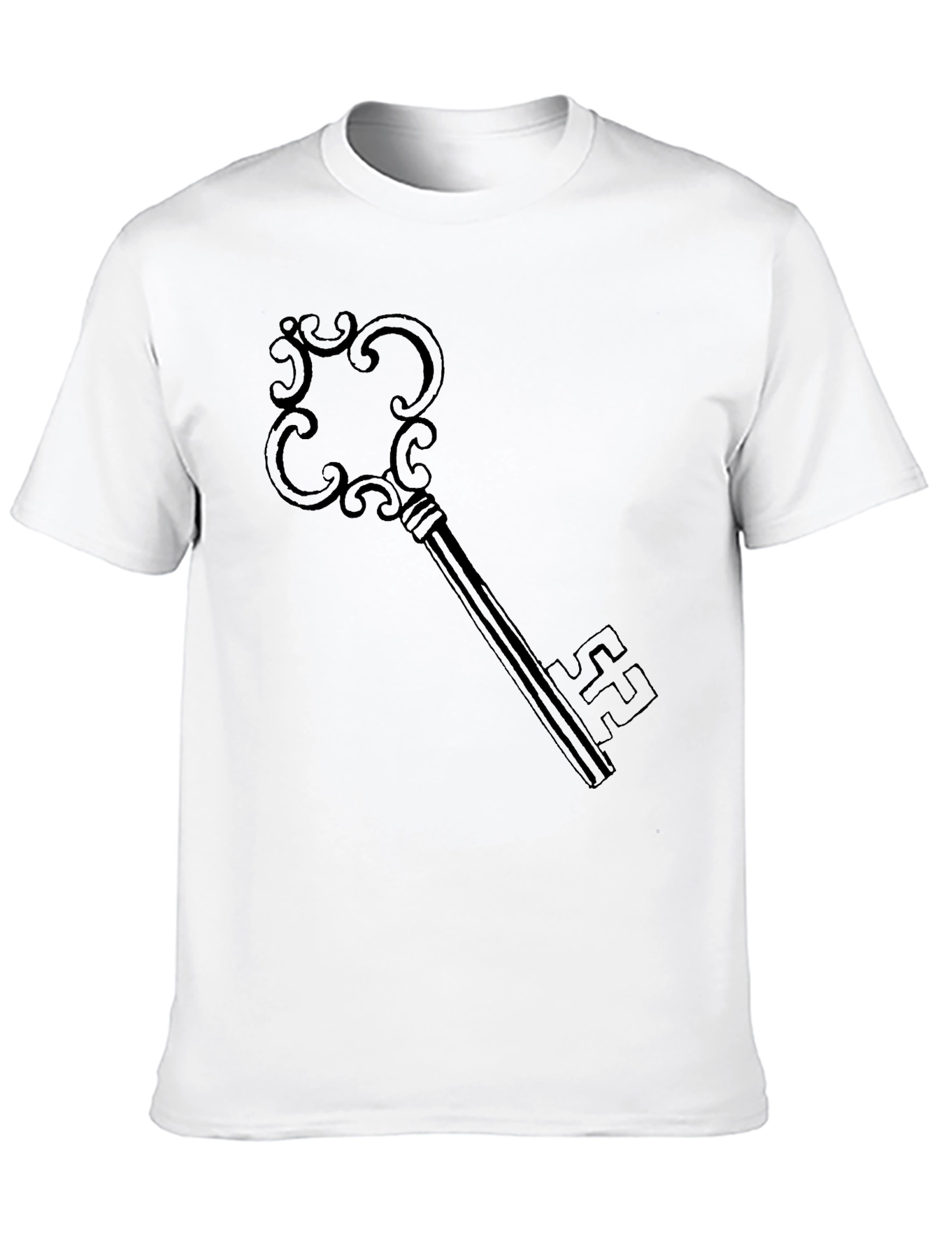 Black T-Shirt with Key Design