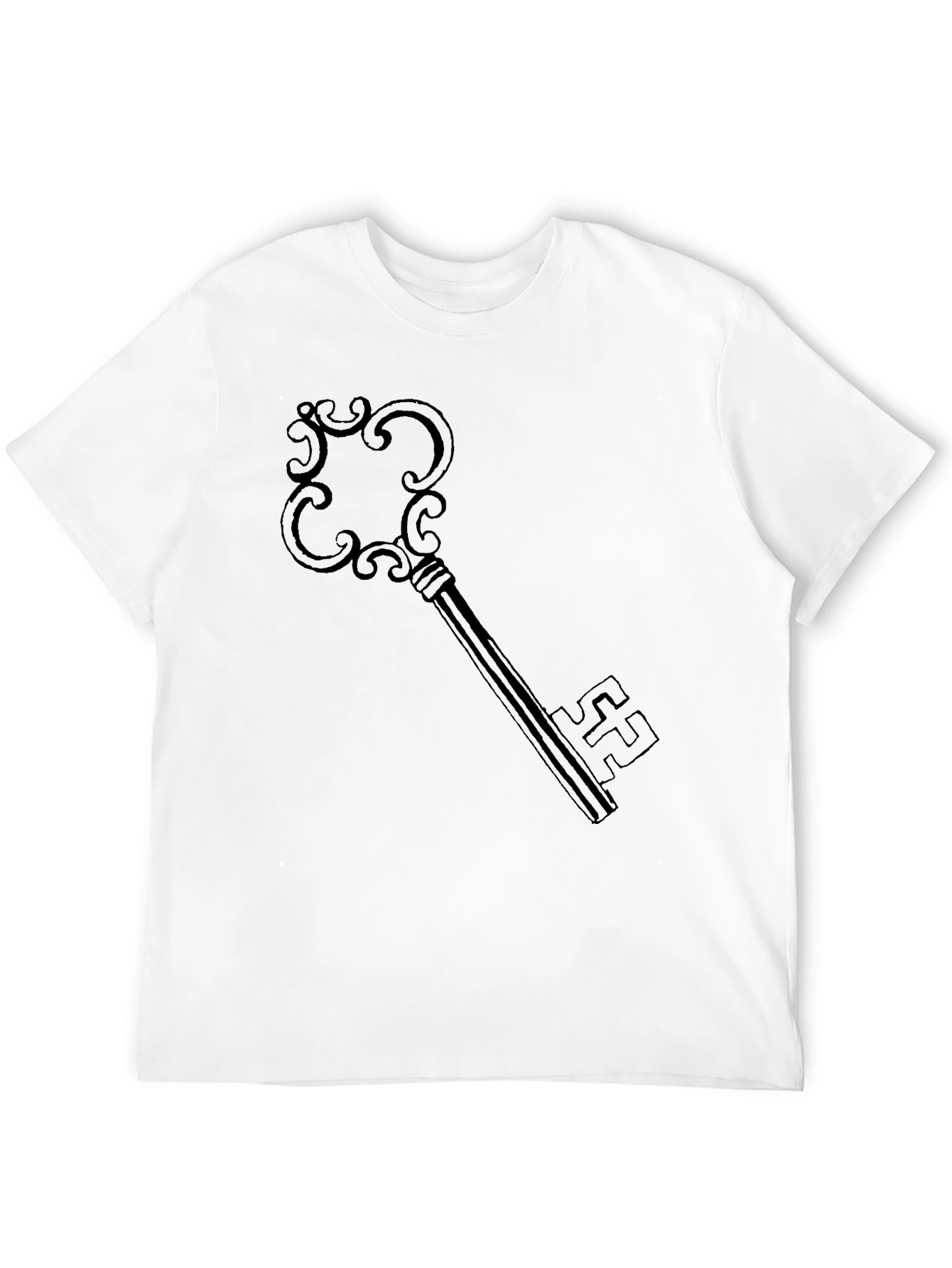 Black T-Shirt with Key Design