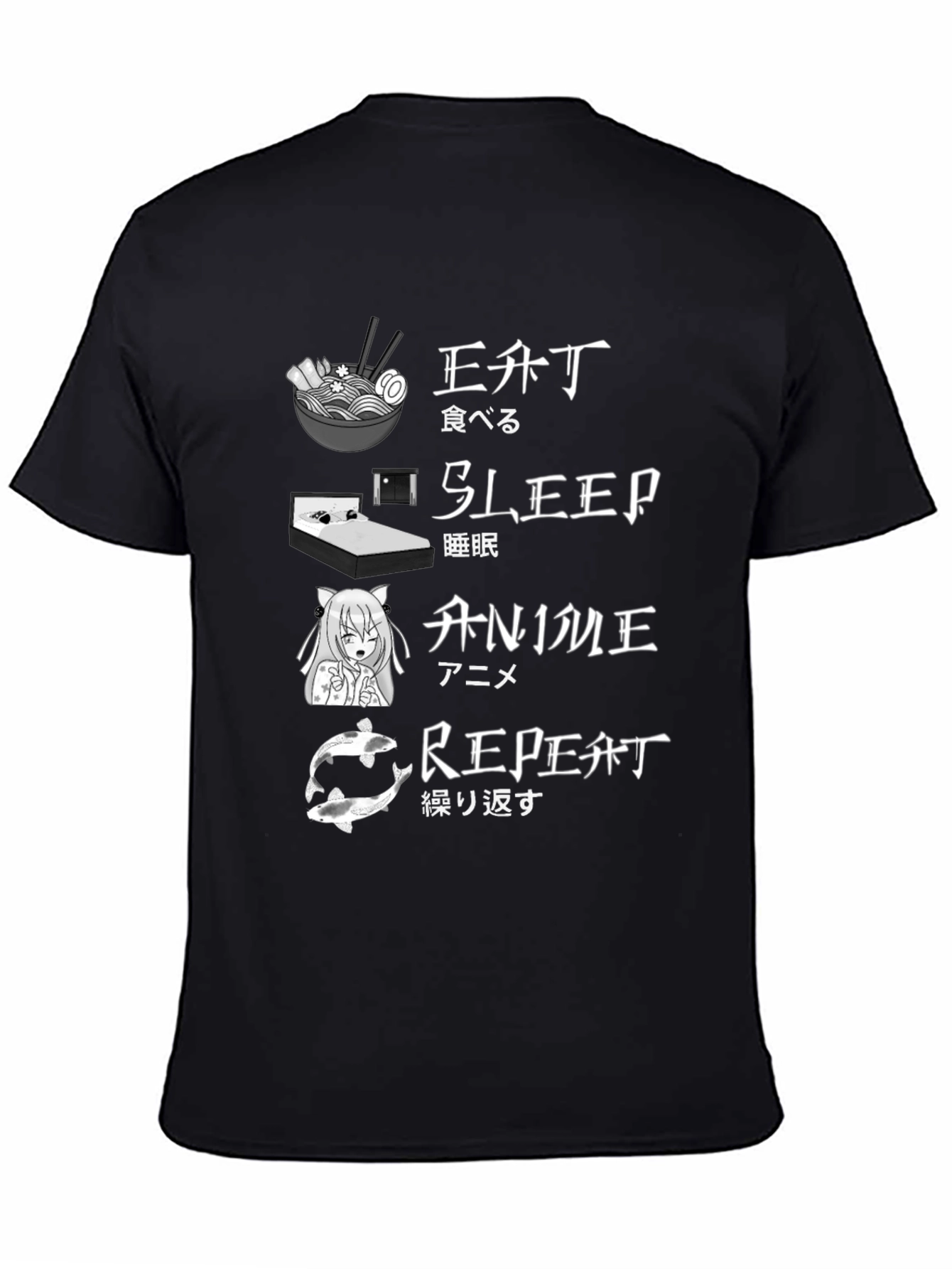 Eat Sleep Anime Repeat T-Shirt