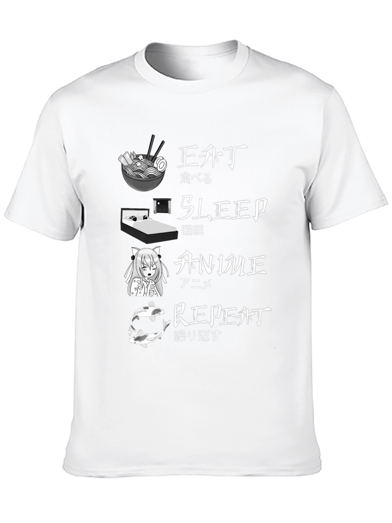 Eat Sleep Anime Repeat T-Shirt