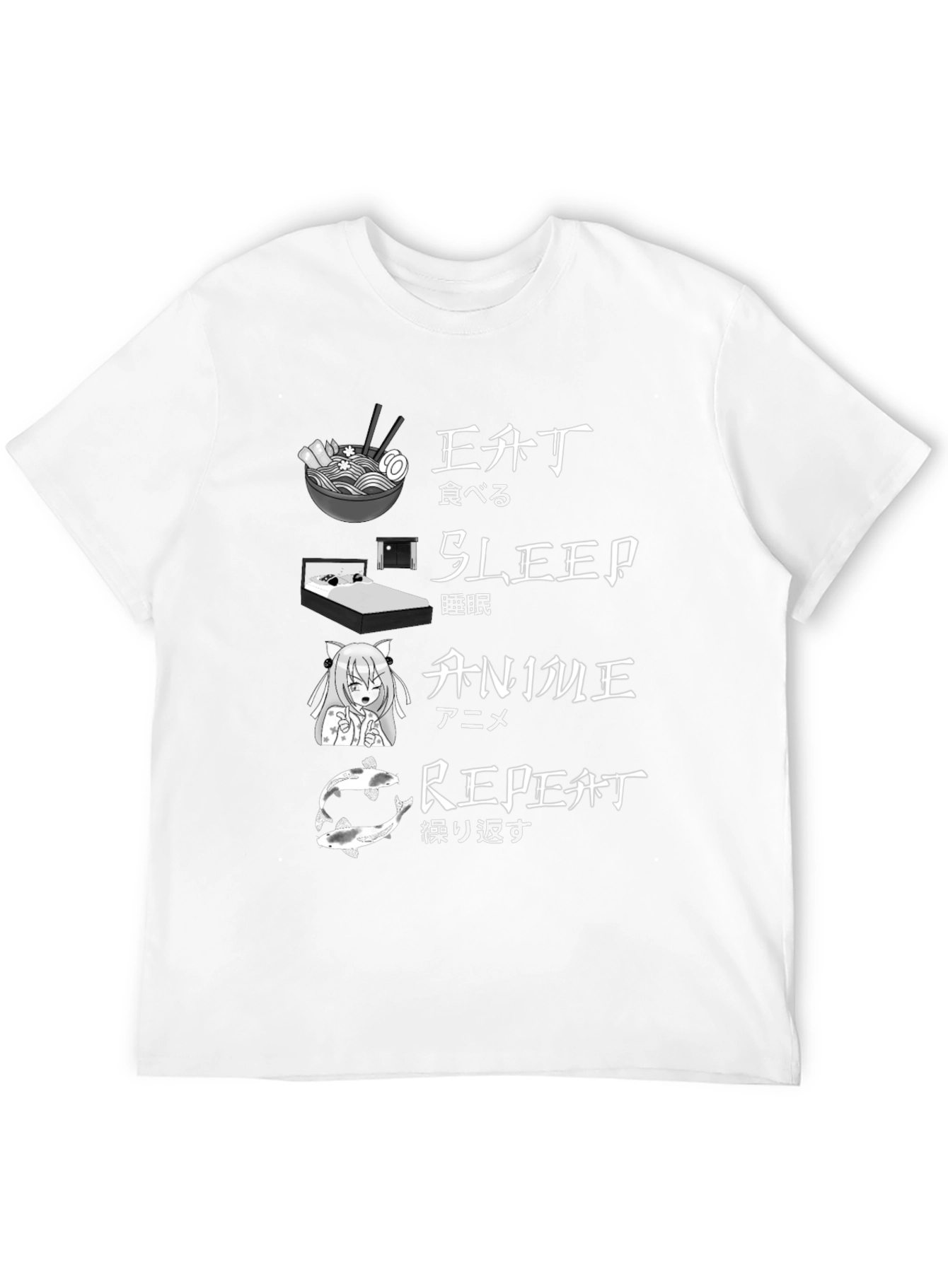 Eat Sleep Anime Repeat T-Shirt