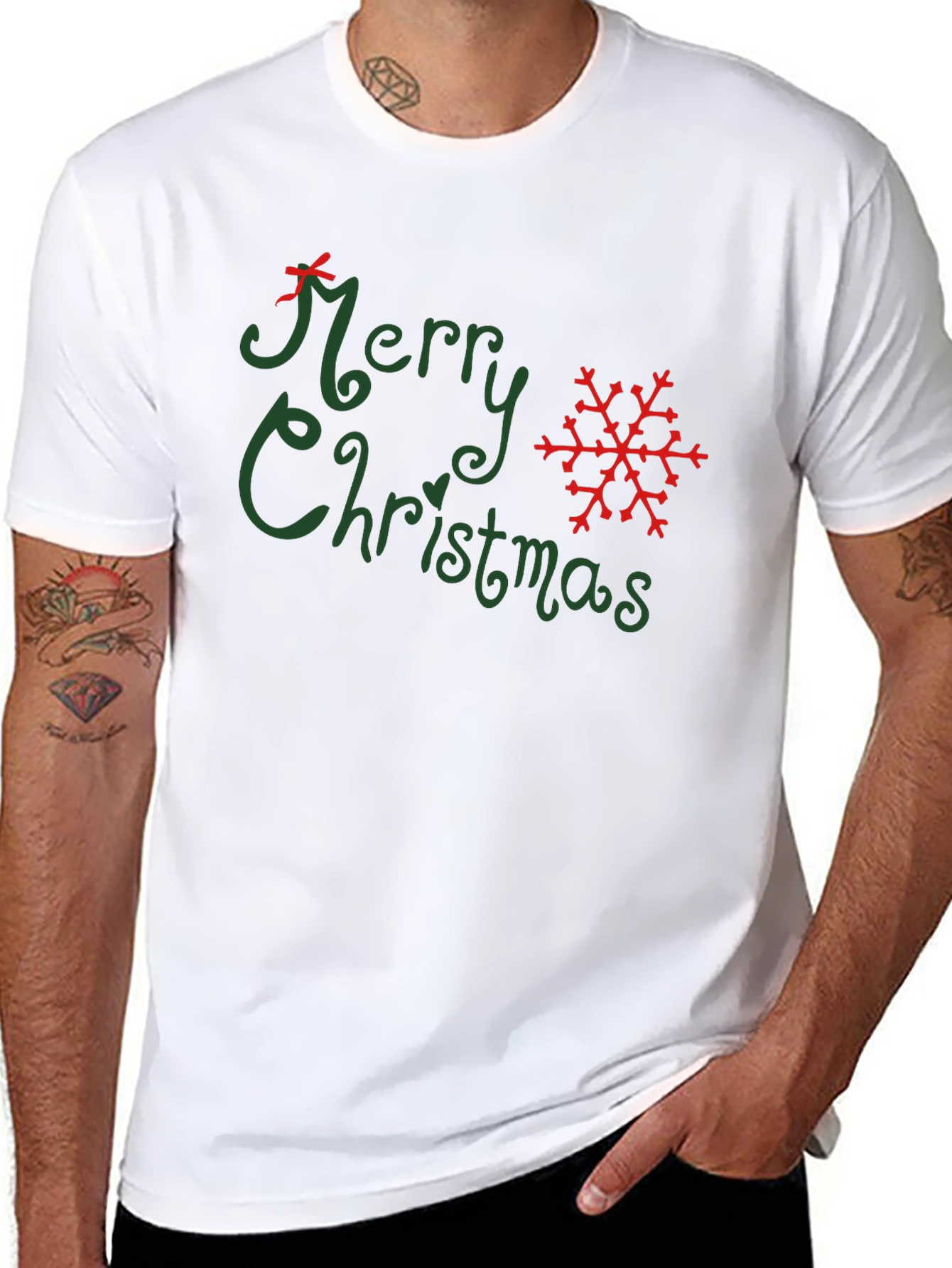 Merry Christmas Graphic Tee - Holiday Festive Shirt