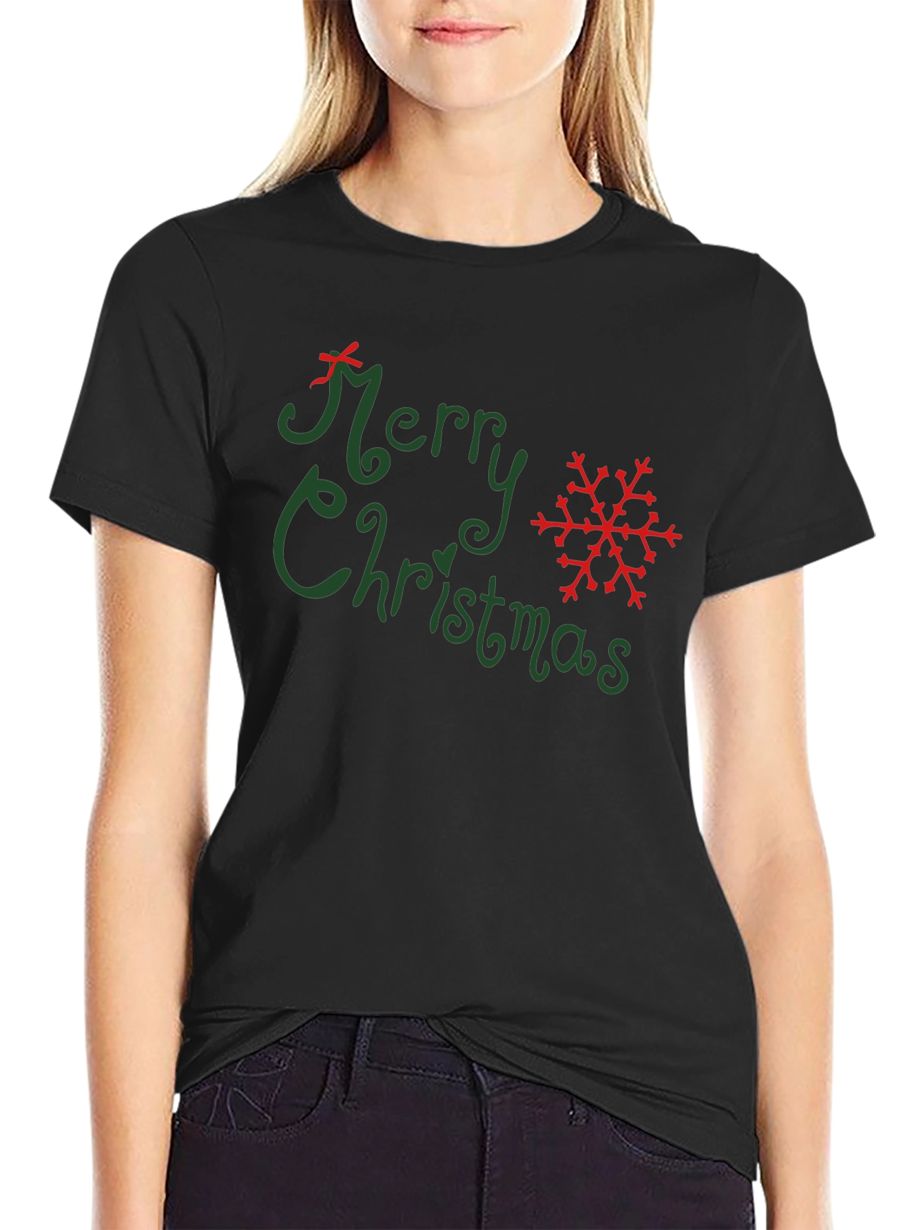 Merry Christmas Graphic Tee - Holiday Festive Shirt