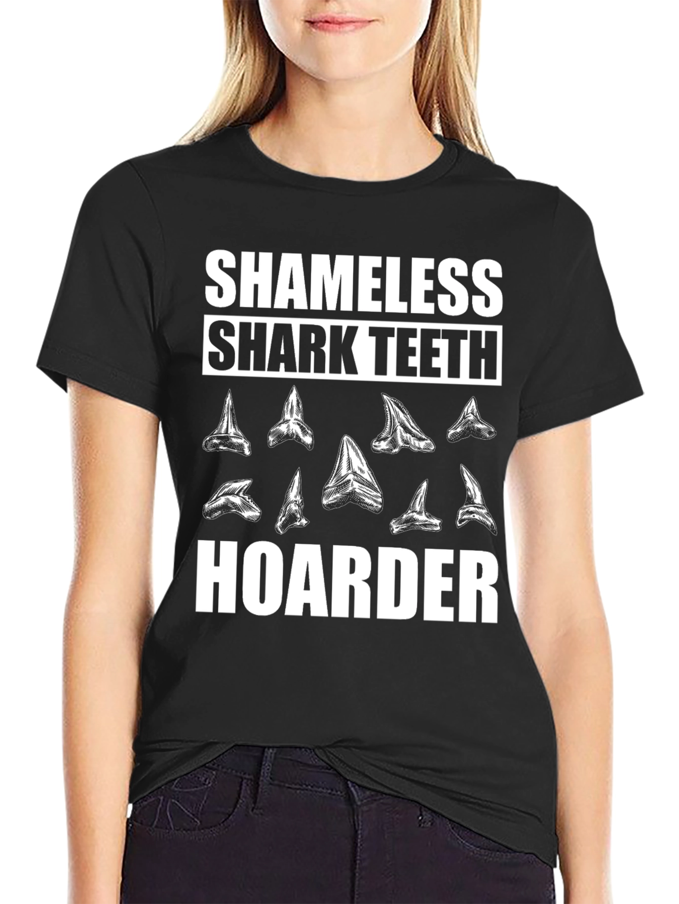 Shameless Shark Teeth Hoarder Graphic Tee