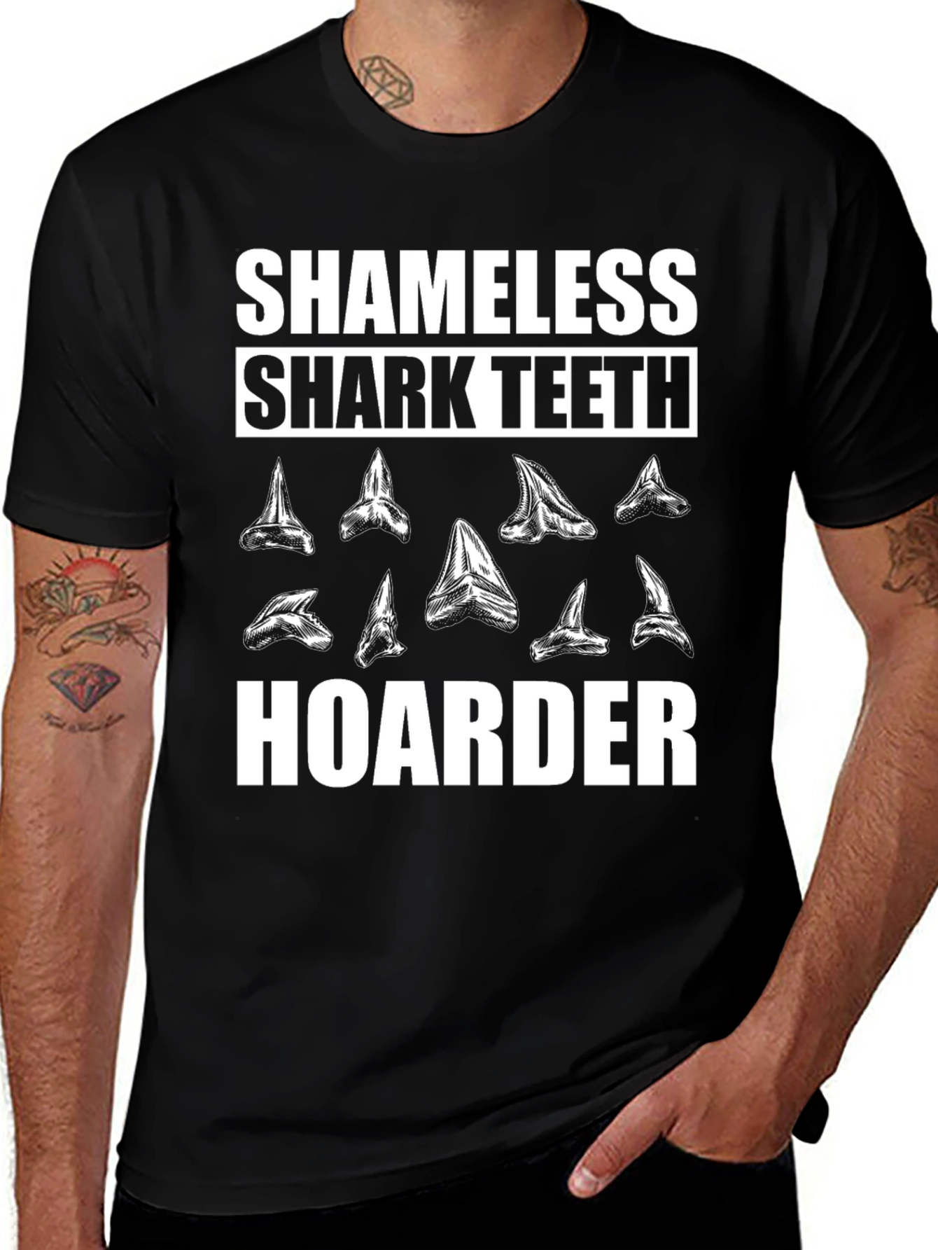 Shameless Shark Teeth Hoarder Graphic Tee