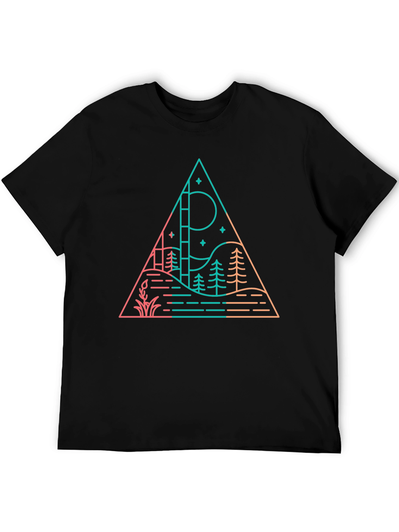 Modern Geometric Mountain T-Shirt