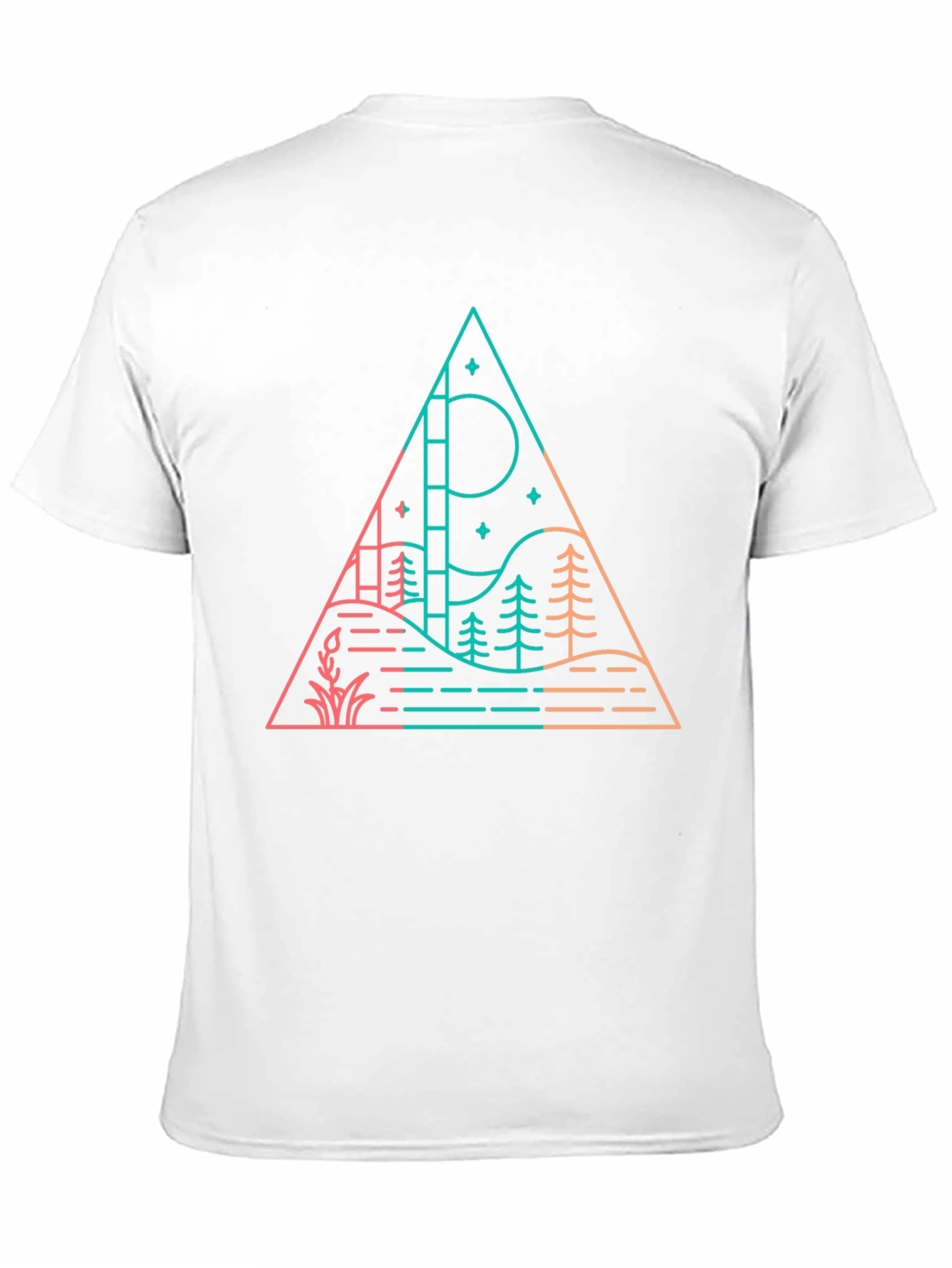 Modern Geometric Mountain T-Shirt