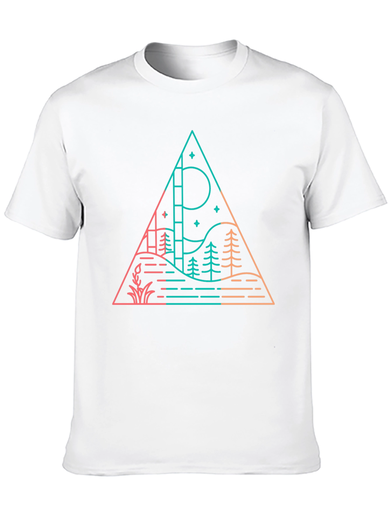 Modern Geometric Mountain T-Shirt