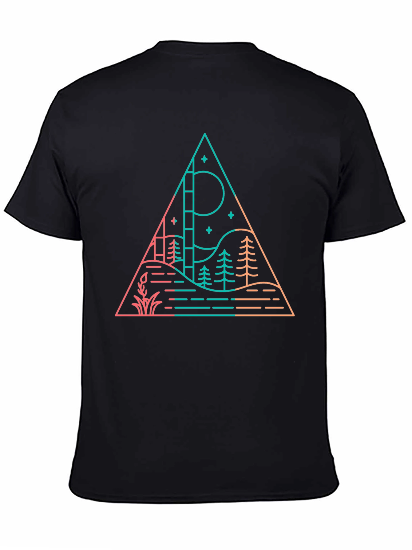 Modern Geometric Mountain T-Shirt