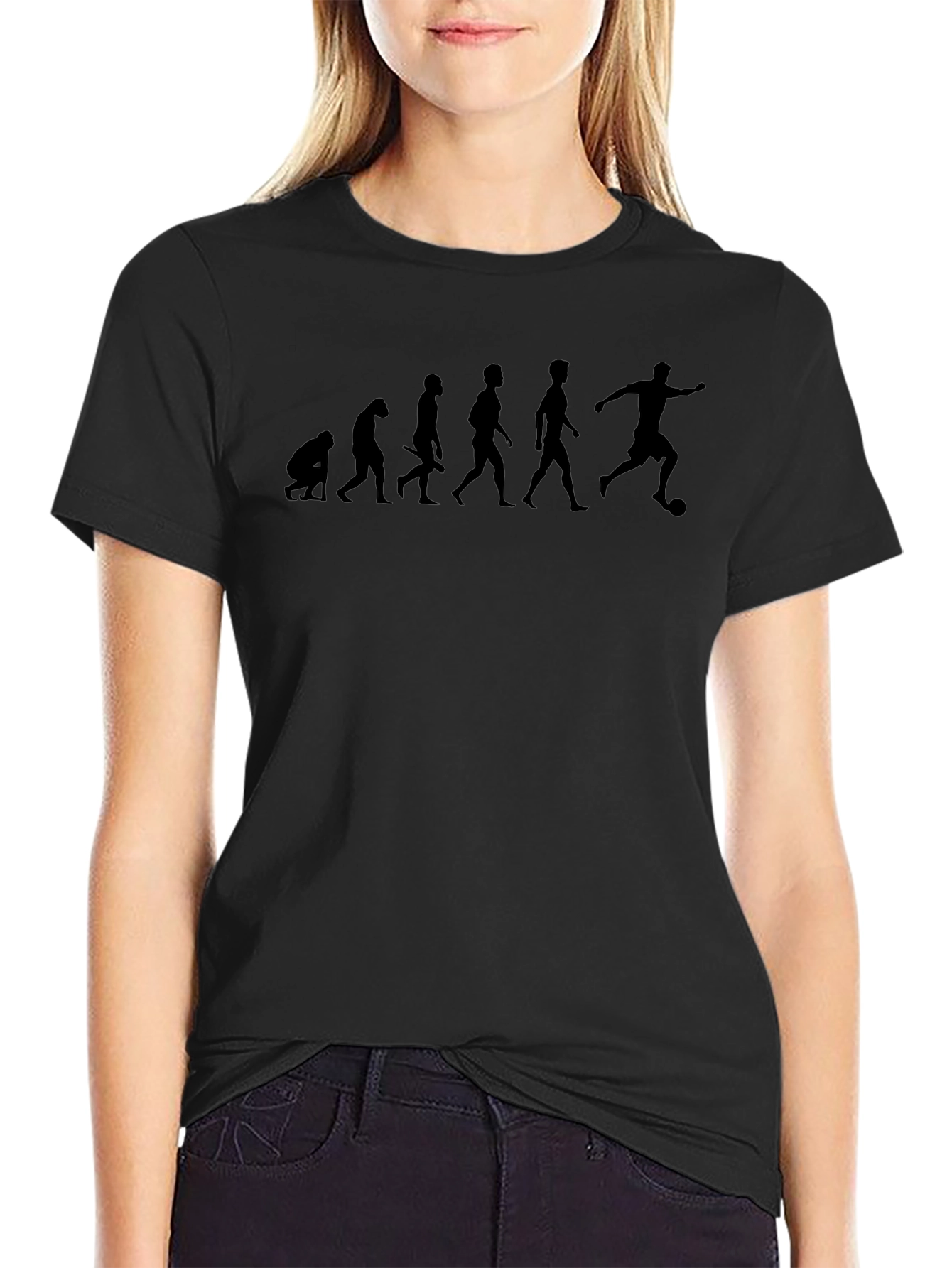 Evolution of Soccer Black T-Shirt