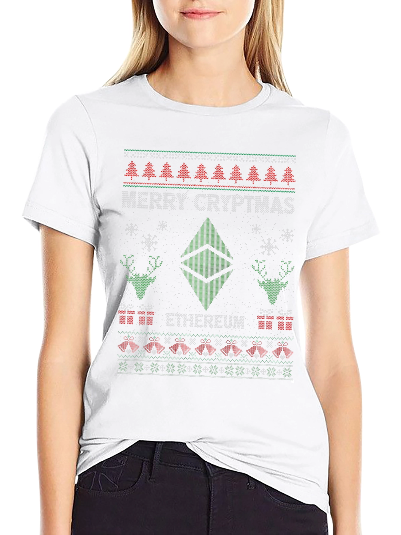 Merry Cryptmas Ethereum Ugly Christmas Sweater T-Shirt