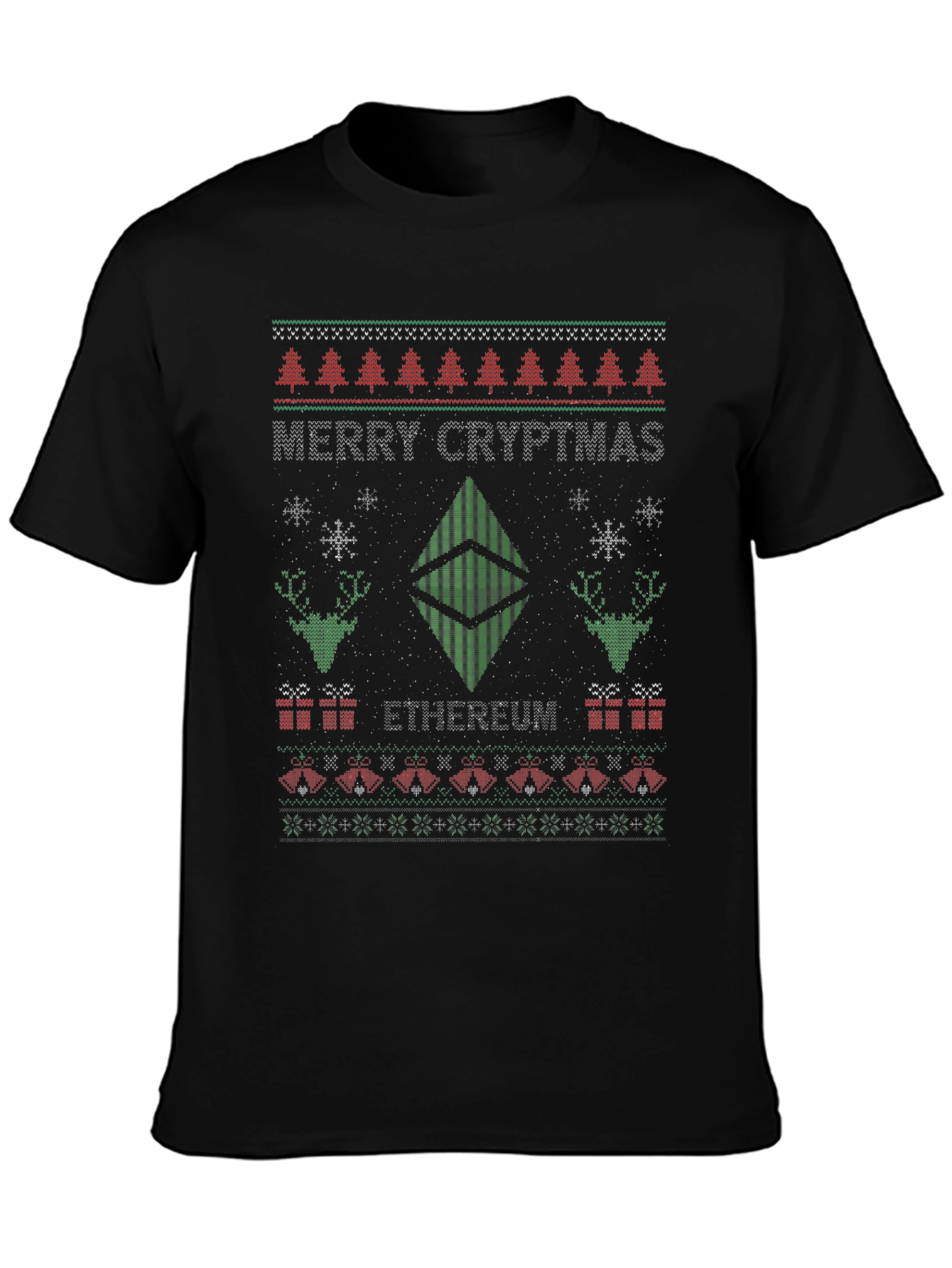 Merry Cryptmas Ethereum Ugly Christmas Sweater T-Shirt