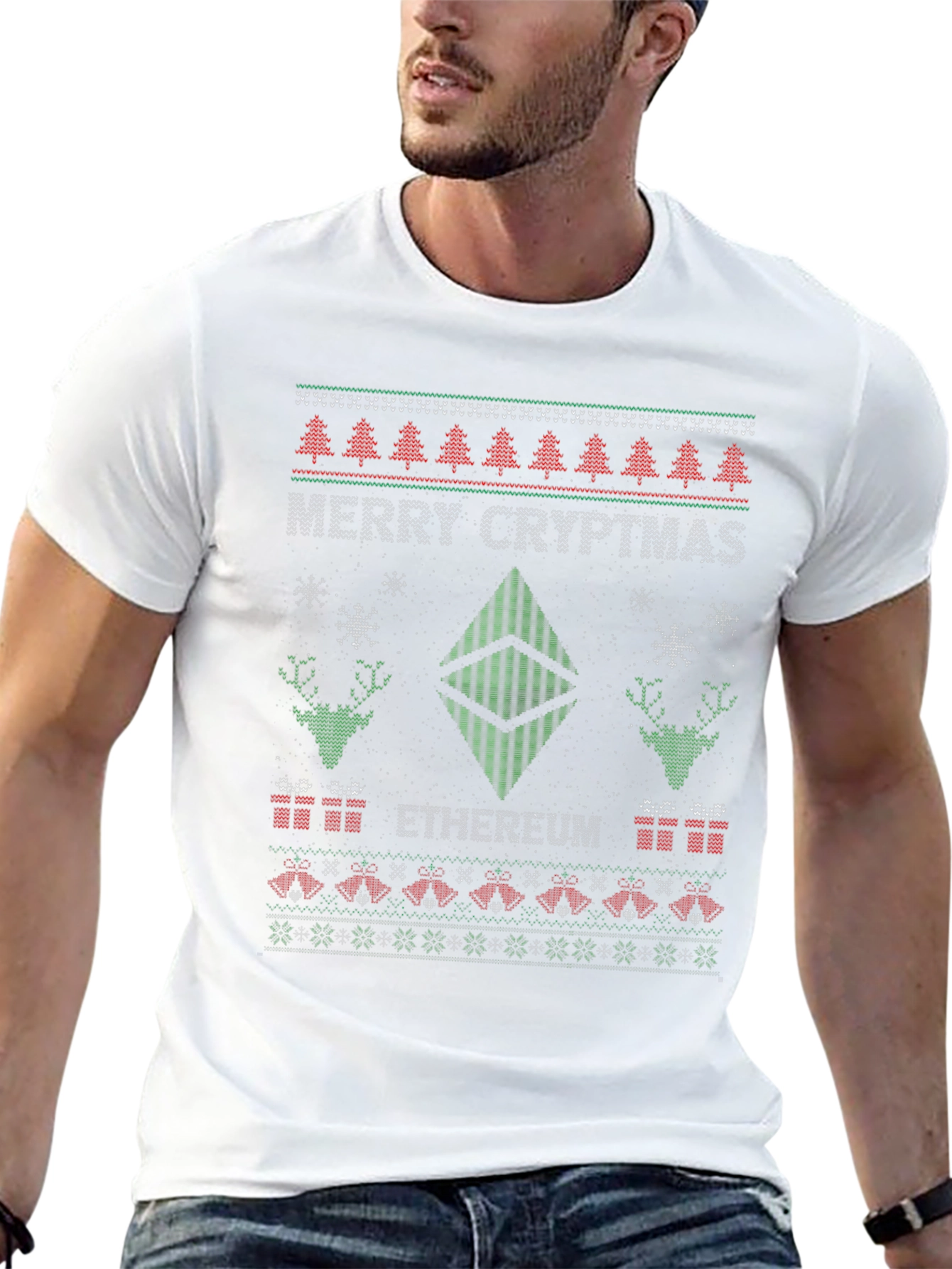 Merry Cryptmas Ethereum Ugly Christmas Sweater T-Shirt