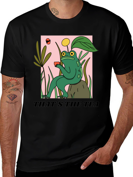 Frog Sipping Tea T-Shirt - Thats The Tea Funny Graphic Tee