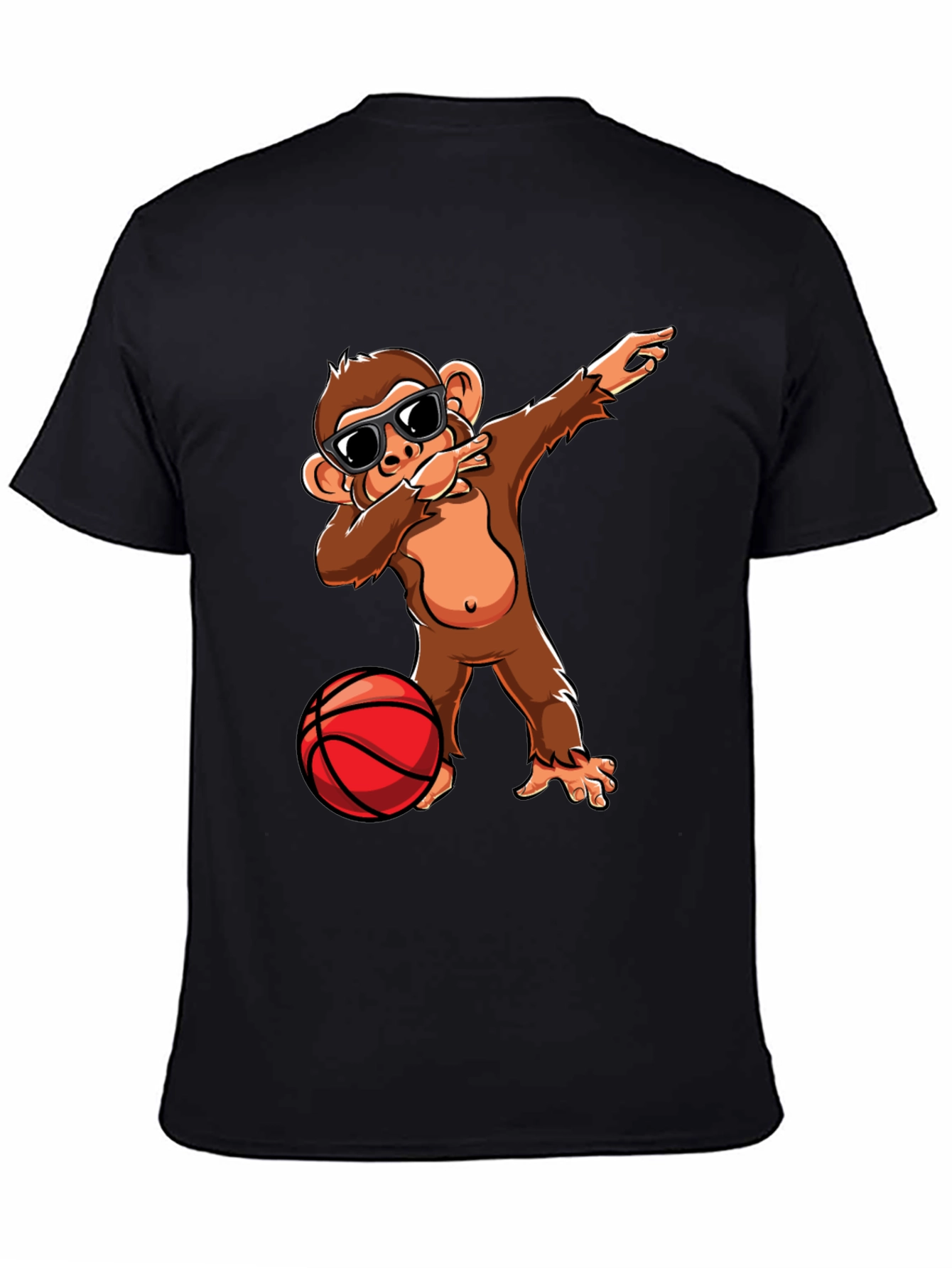 Monkey Dabbing with Basketball Graphic Tee
