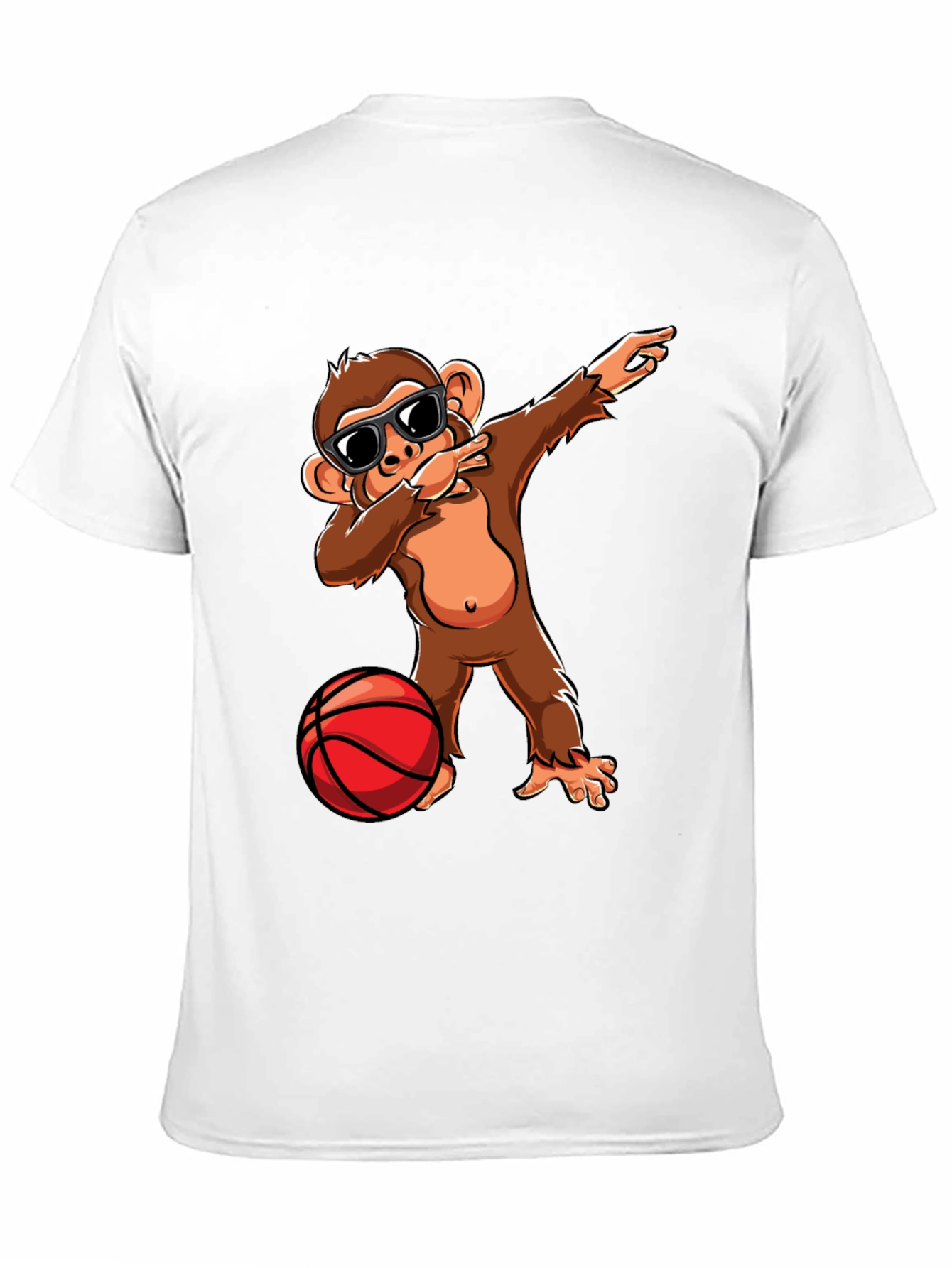 Monkey Dabbing with Basketball Graphic Tee
