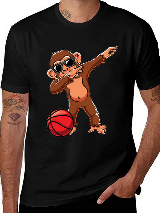 Monkey Dabbing with Basketball Graphic Tee