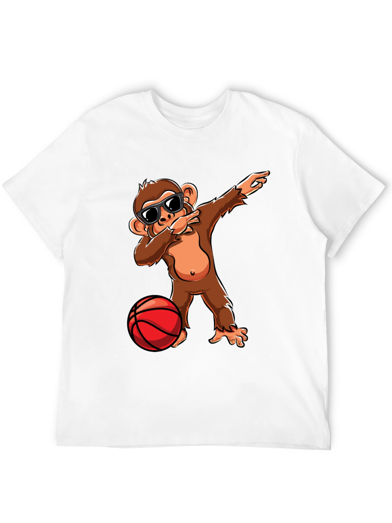 Monkey Dabbing with Basketball Graphic Tee