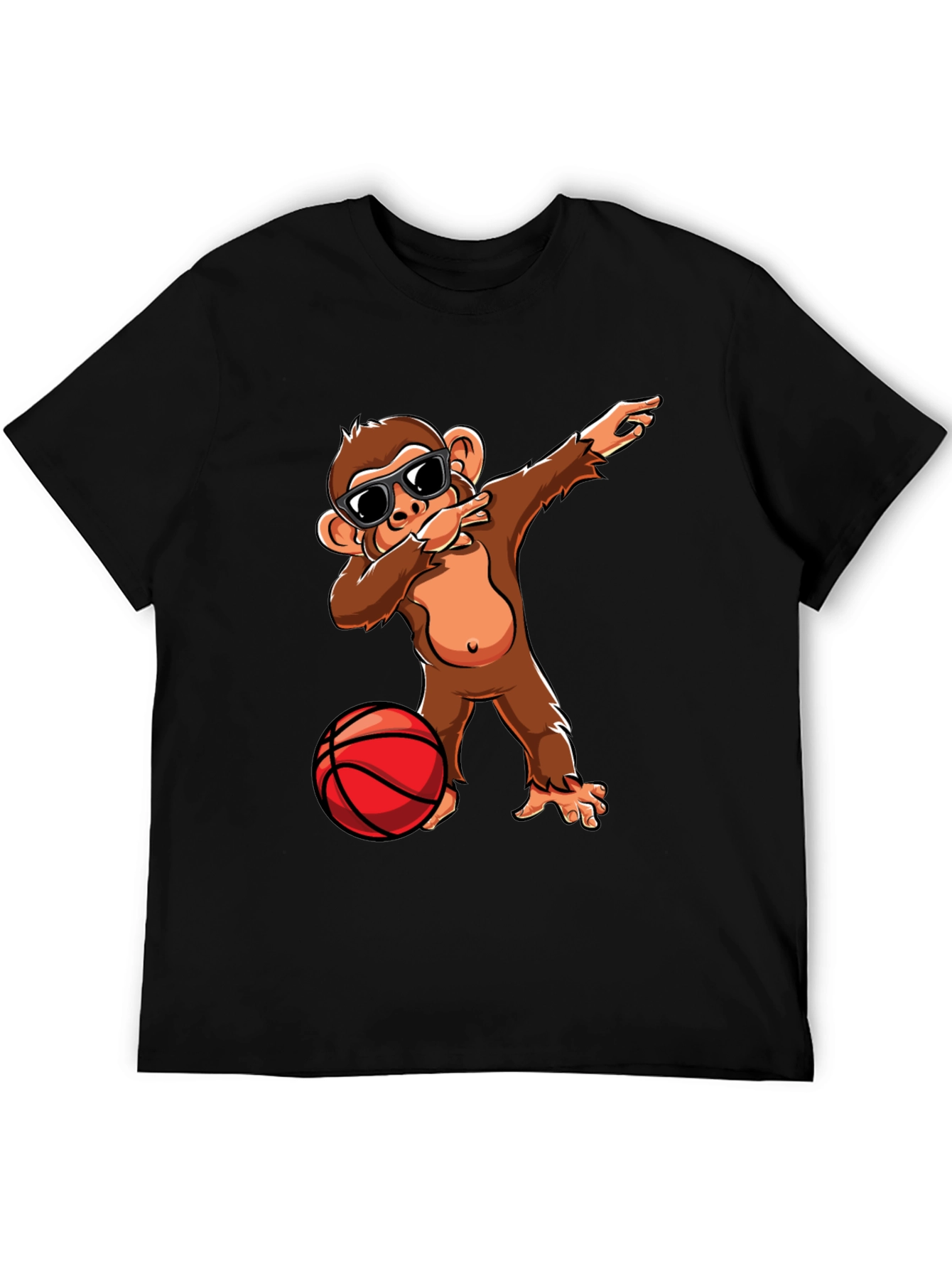 Monkey Dabbing with Basketball Graphic Tee