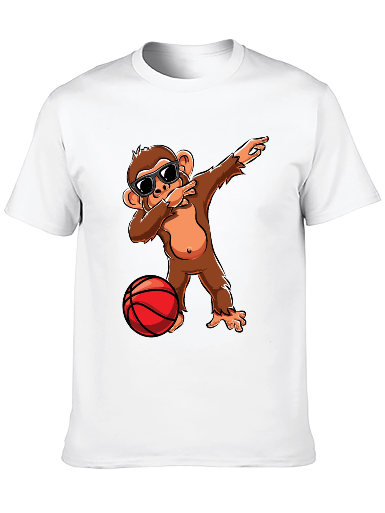 Monkey Dabbing with Basketball Graphic Tee
