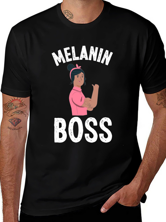 Melanin Boss T-Shirt - Empowering Womens Tee