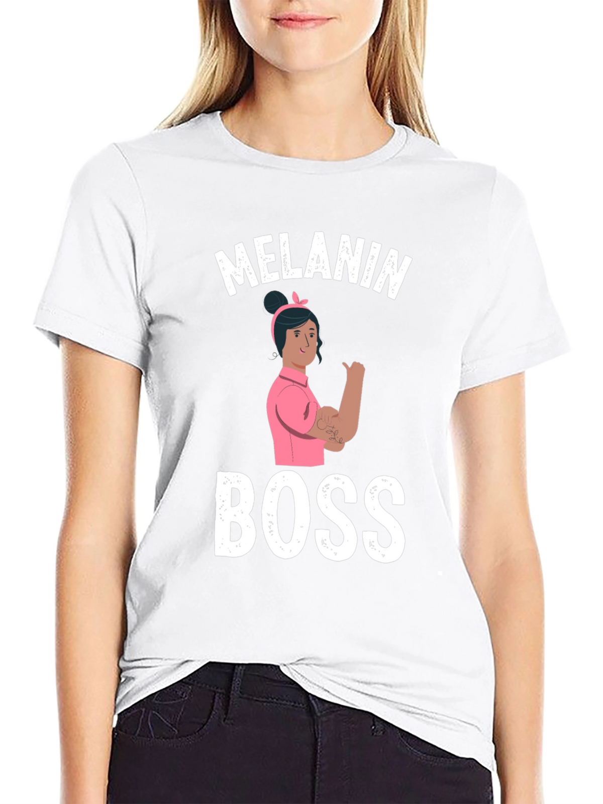 Melanin Boss T-Shirt - Empowering Womens Tee