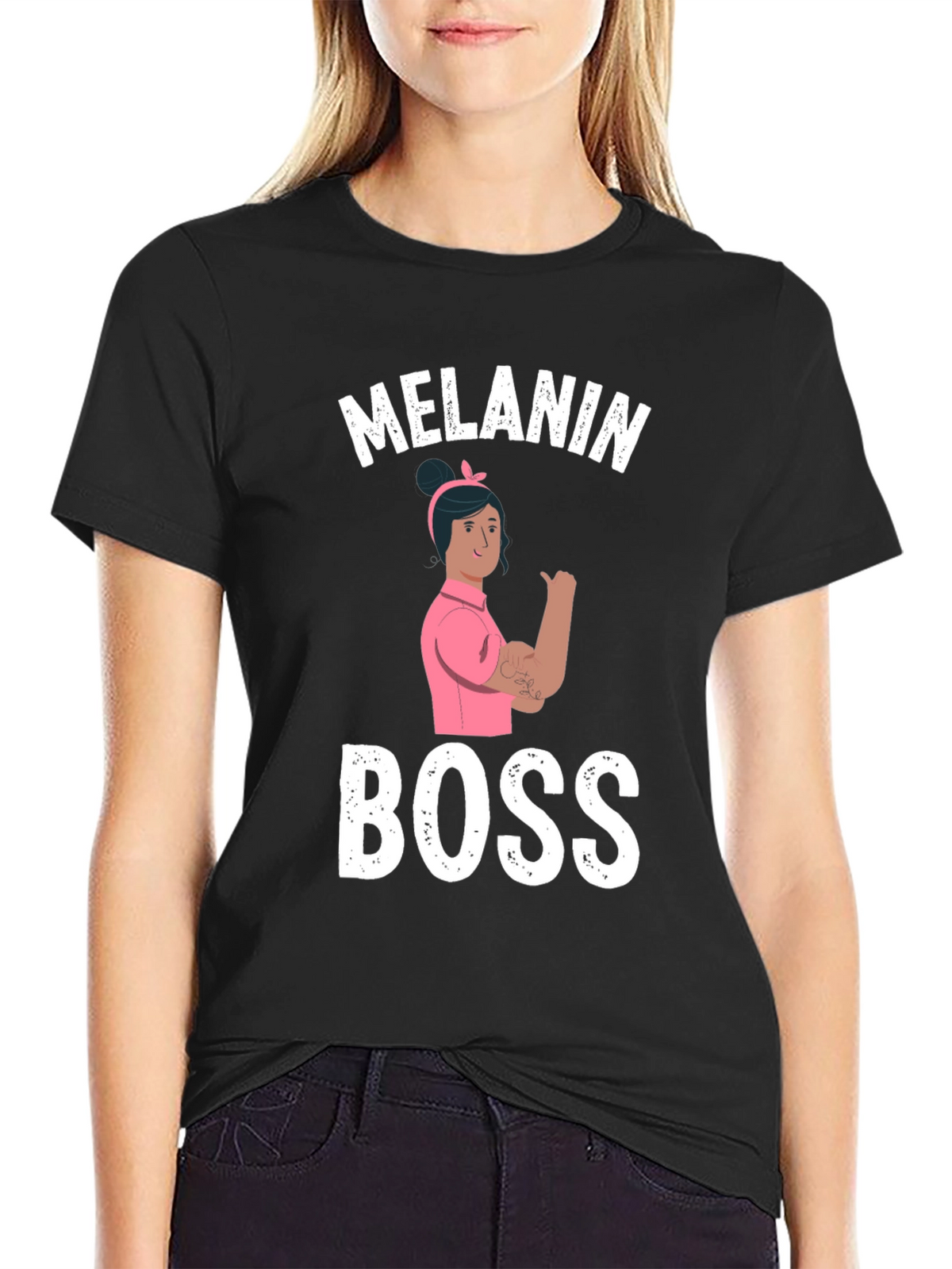 Melanin Boss T-Shirt - Empowering Womens Tee