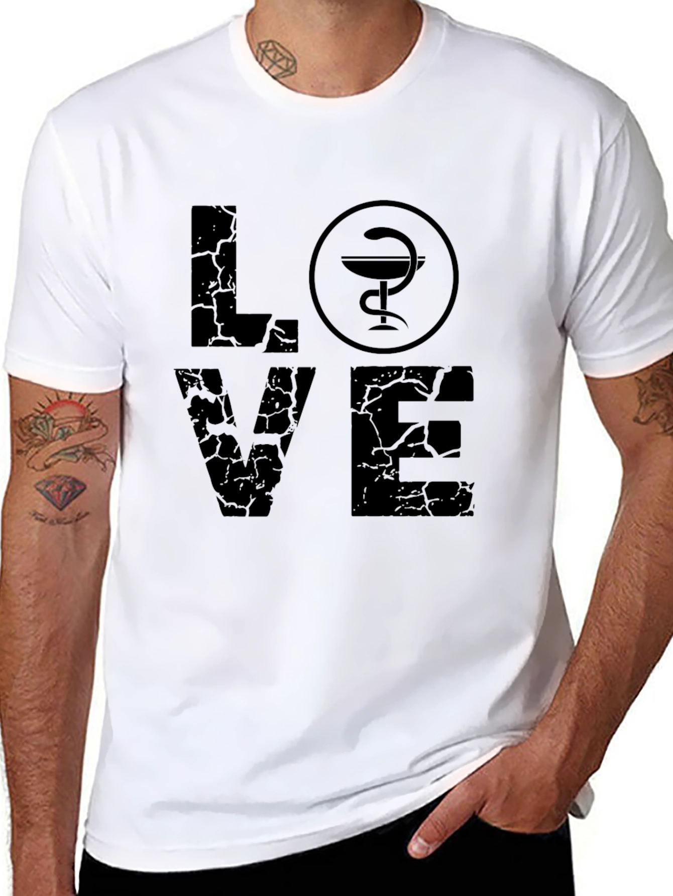 Love Pharmacy T-Shirt - Distressed Design
