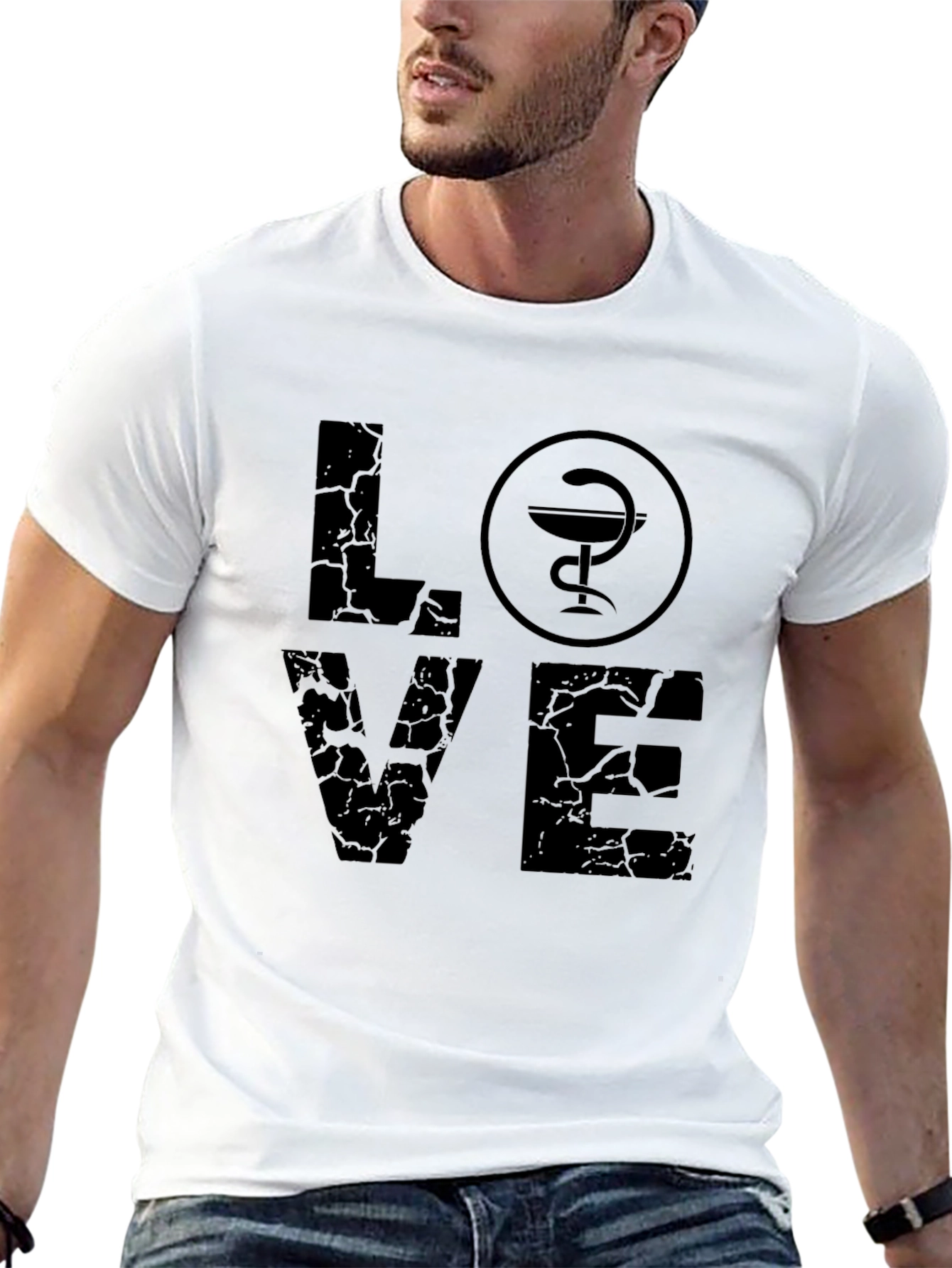 Love Pharmacy T-Shirt - Distressed Design
