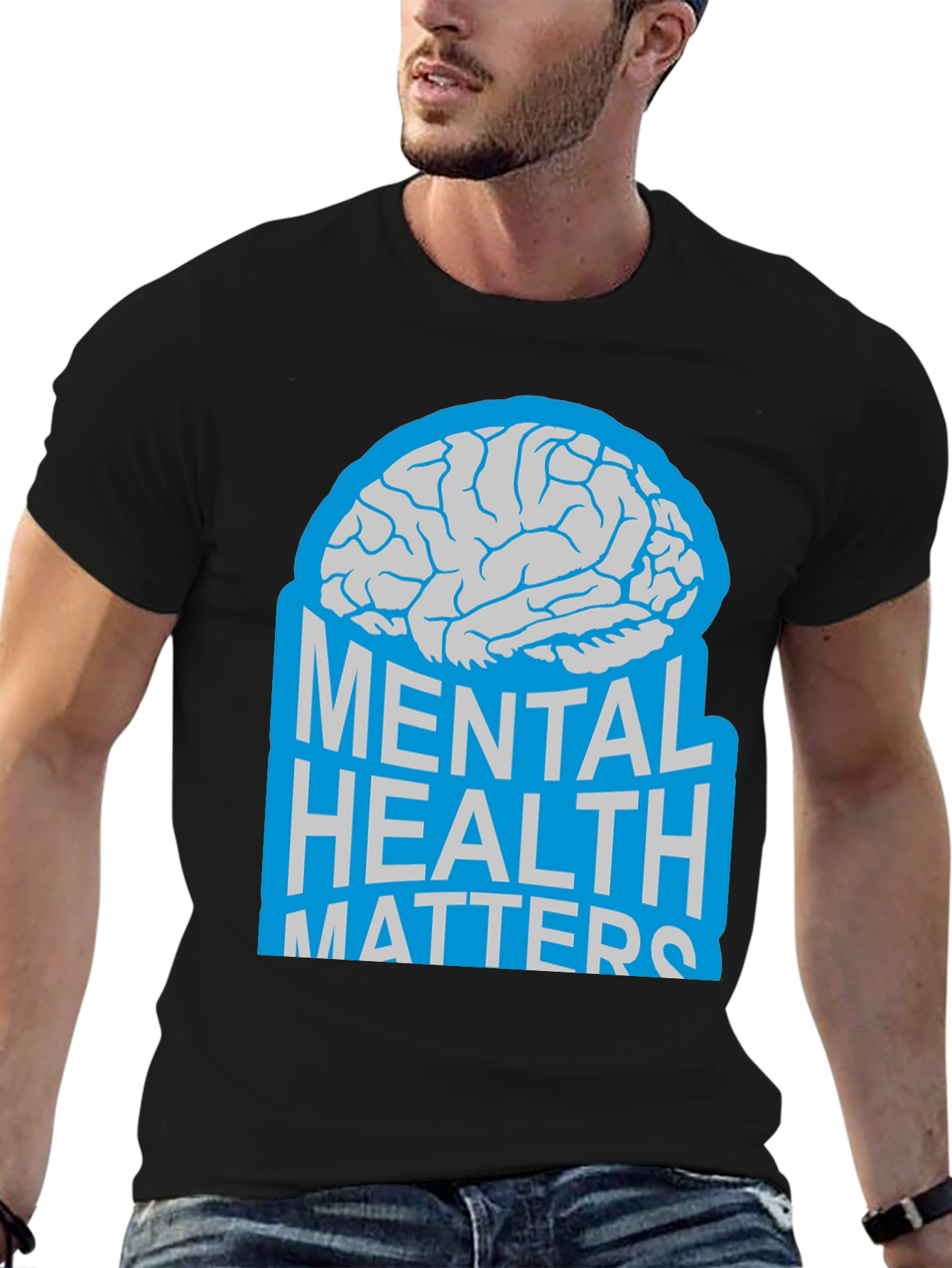 Mental Health Matters Brain Graphic T-Shirt