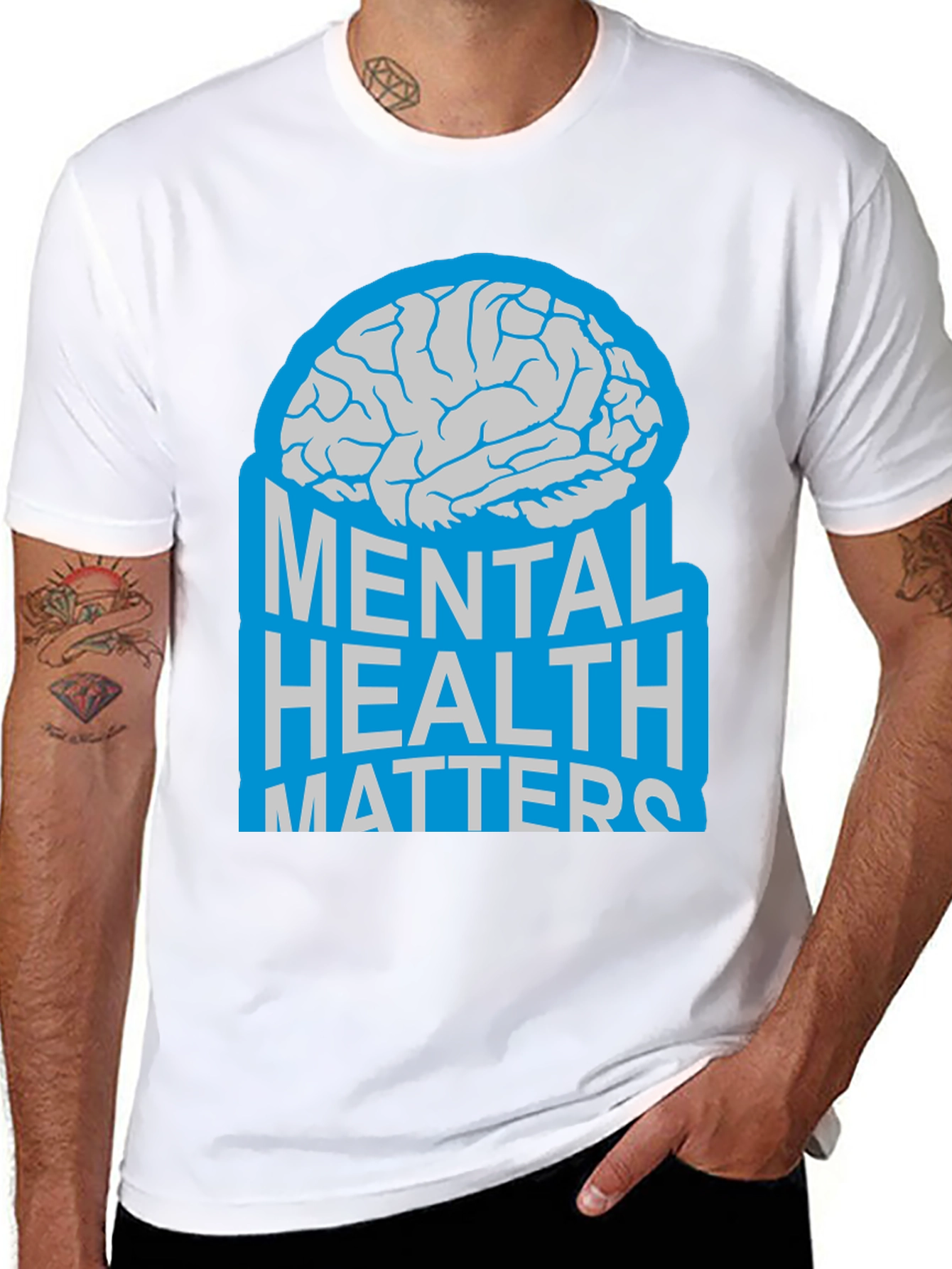 Mental Health Matters Brain Graphic T-Shirt