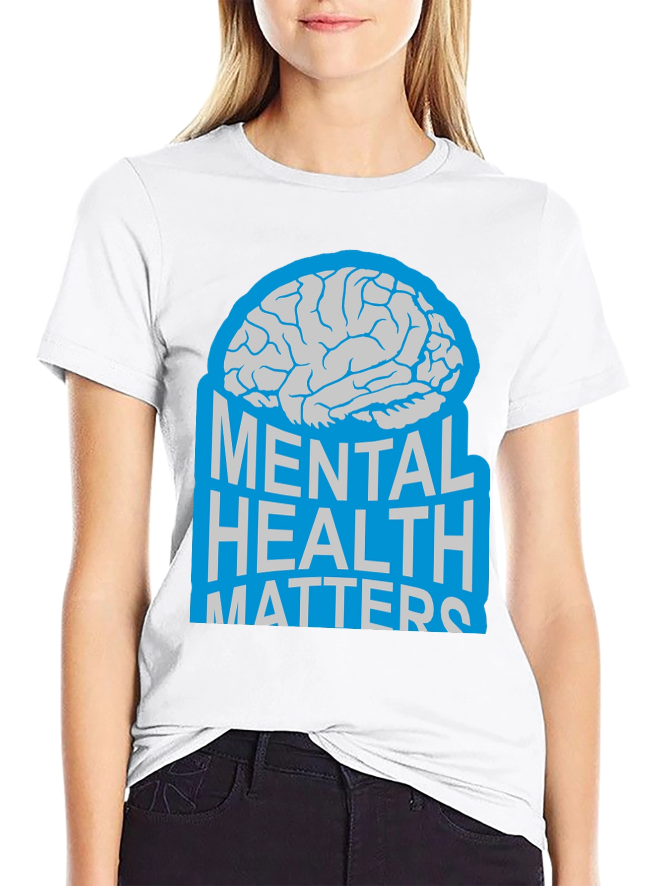 Mental Health Matters Brain Graphic T-Shirt