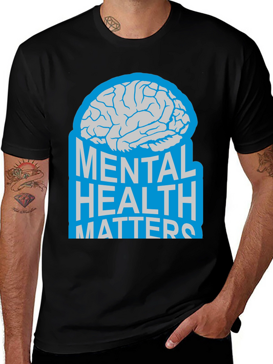 Mental Health Matters Brain Graphic T-Shirt