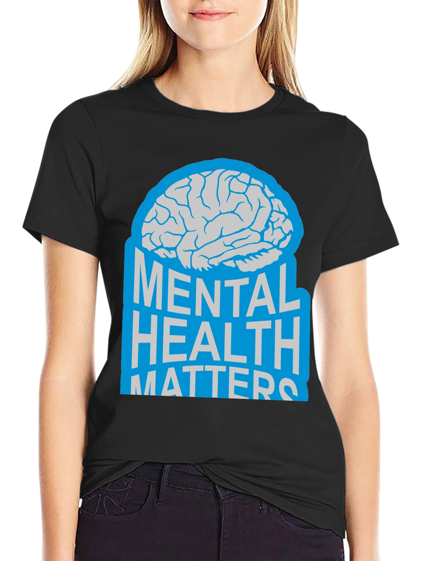Mental Health Matters Brain Graphic T-Shirt