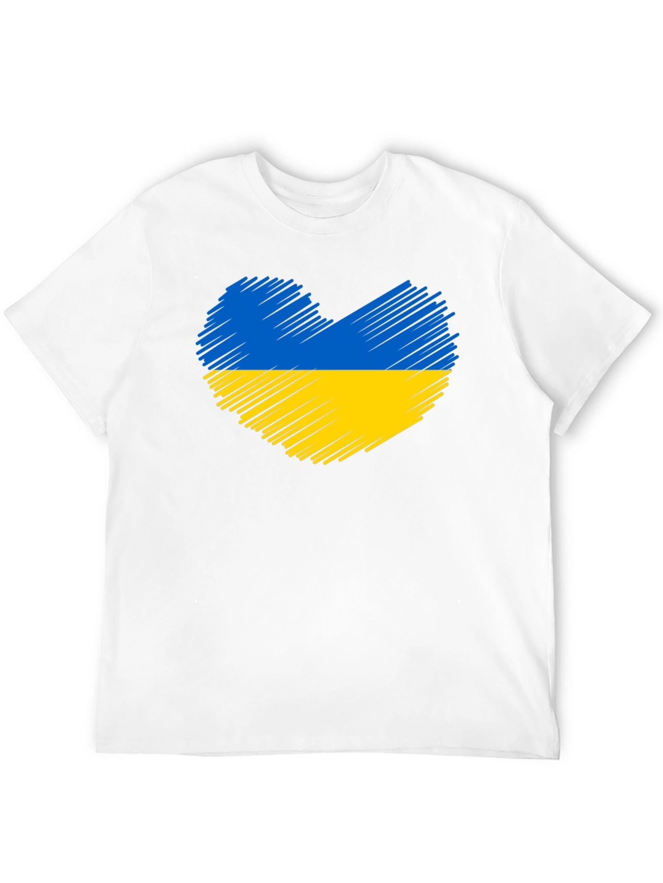 Ukraine Heart Flag Black T-Shirt