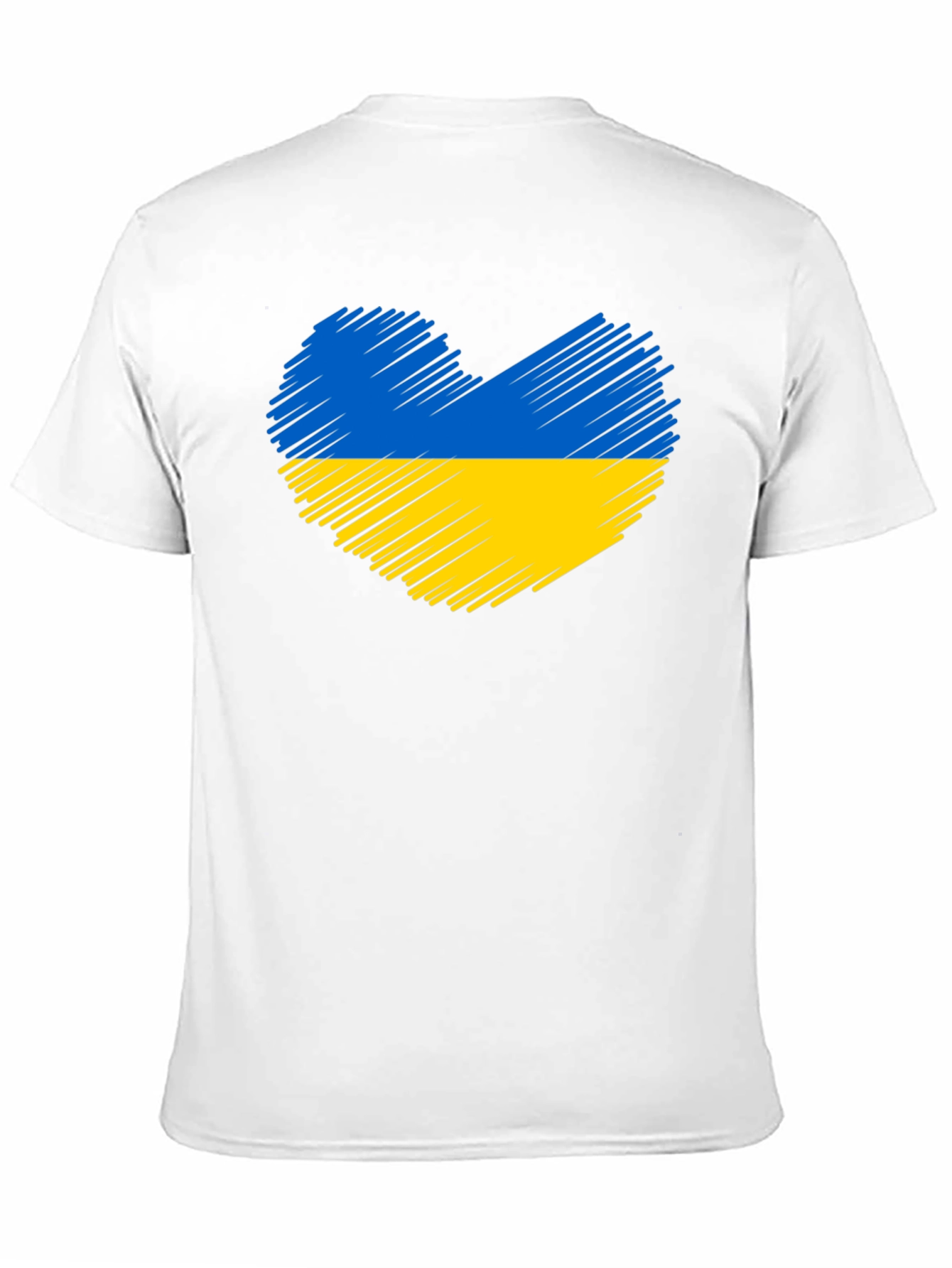 Ukraine Heart Flag Black T-Shirt